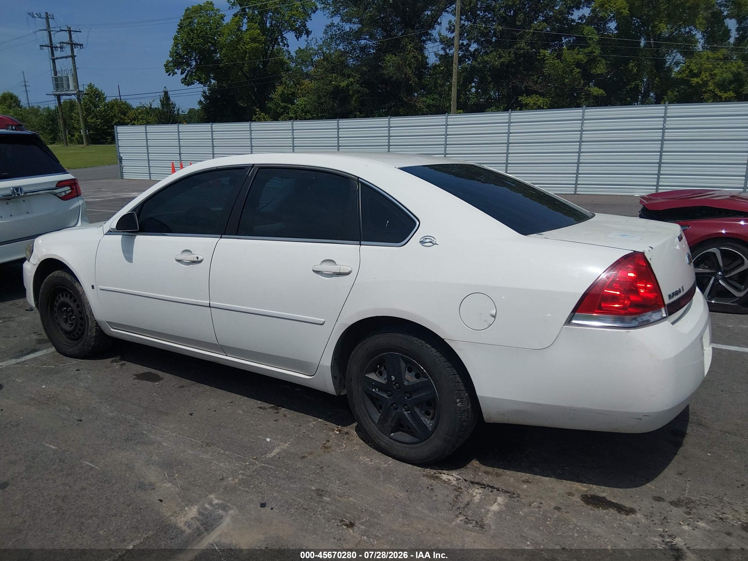 2006 Chevrolet Impala Ls White vin: 2G1WB55K469263787