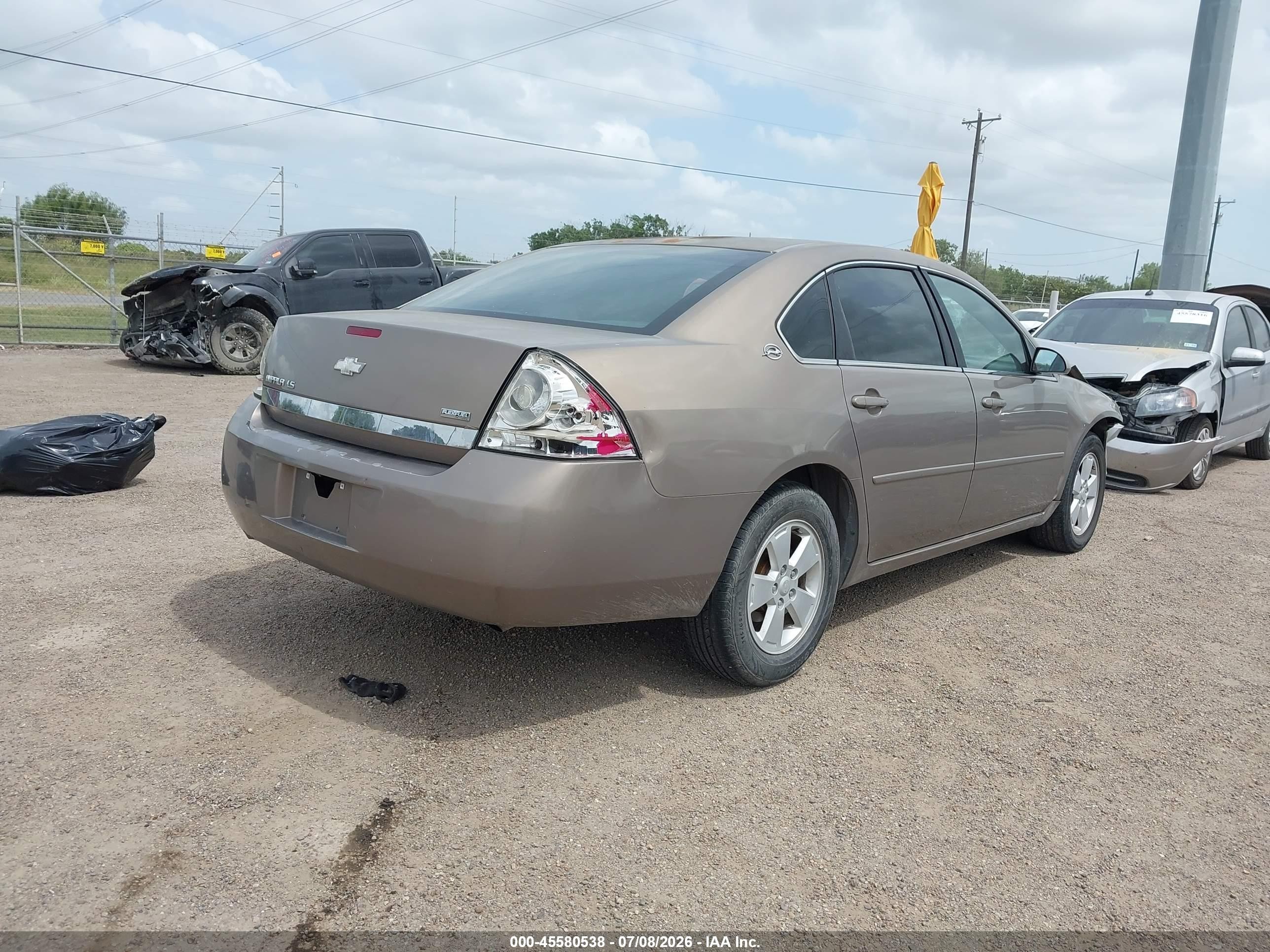 2007 Chevrolet Impala Ls Brown vin: 2G1WB55K479134580
