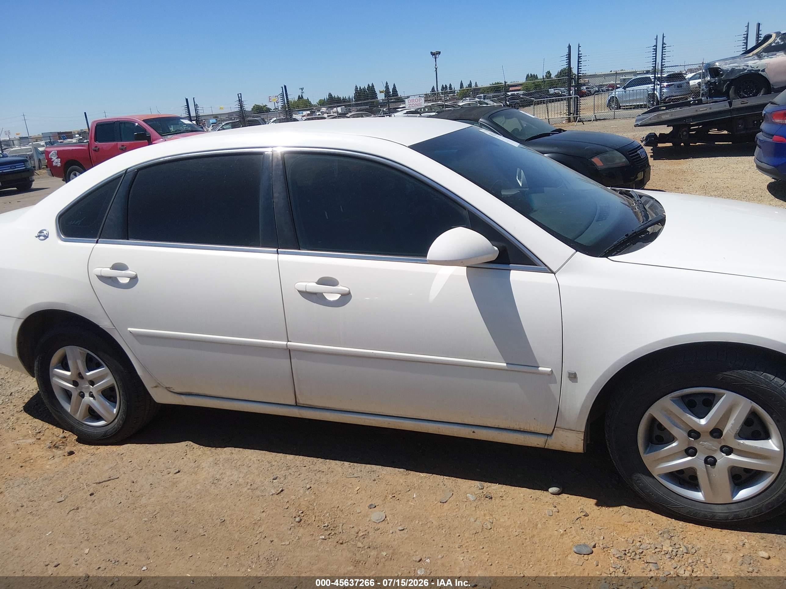 2007 Chevrolet Impala Ls White vin: 2G1WB55K579407395