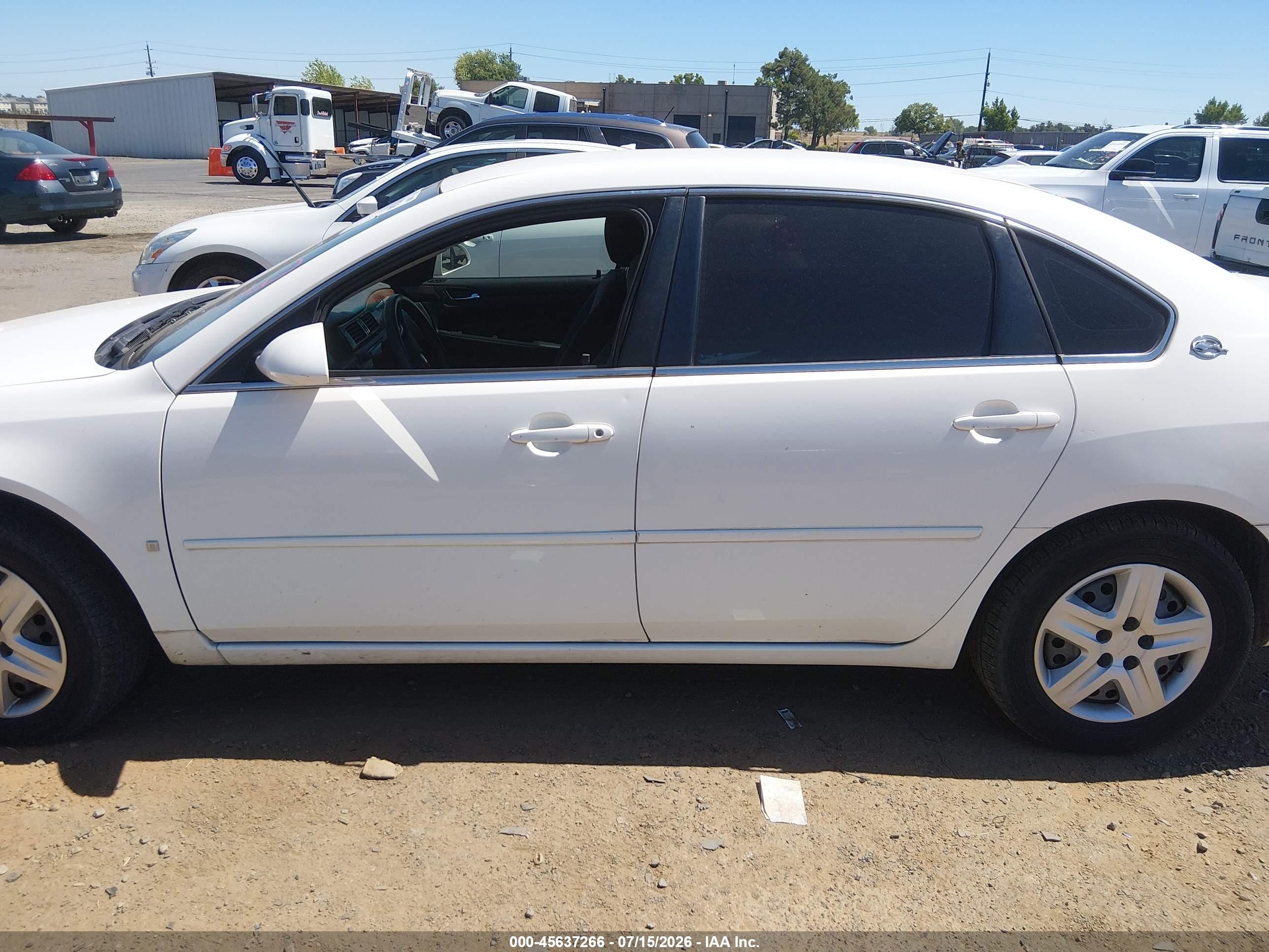2007 Chevrolet Impala Ls White vin: 2G1WB55K579407395