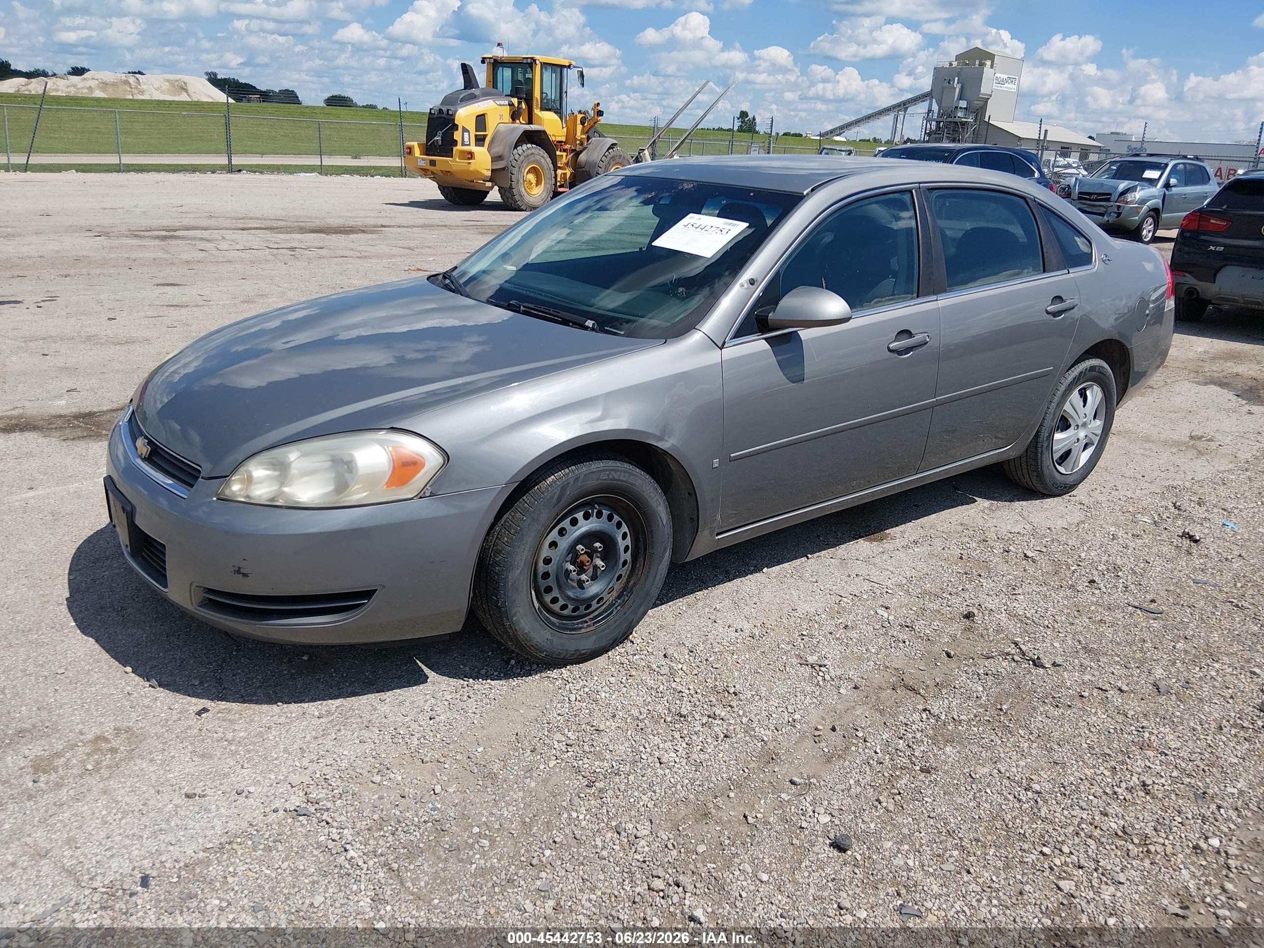 2007 Chevrolet Impala Ls Серый vin: 2G1WB55K779400187