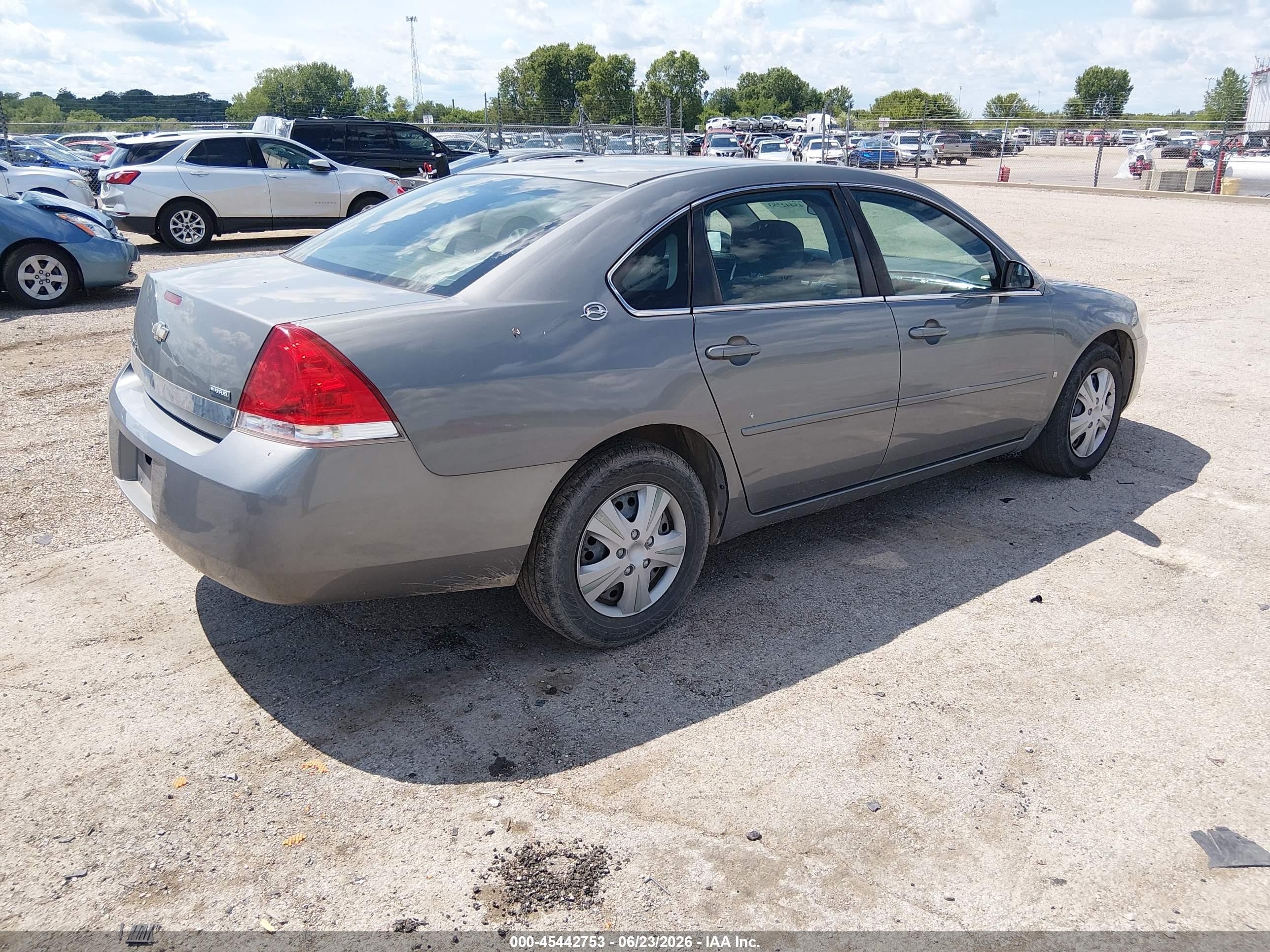 2007 Chevrolet Impala Ls Серый vin: 2G1WB55K779400187