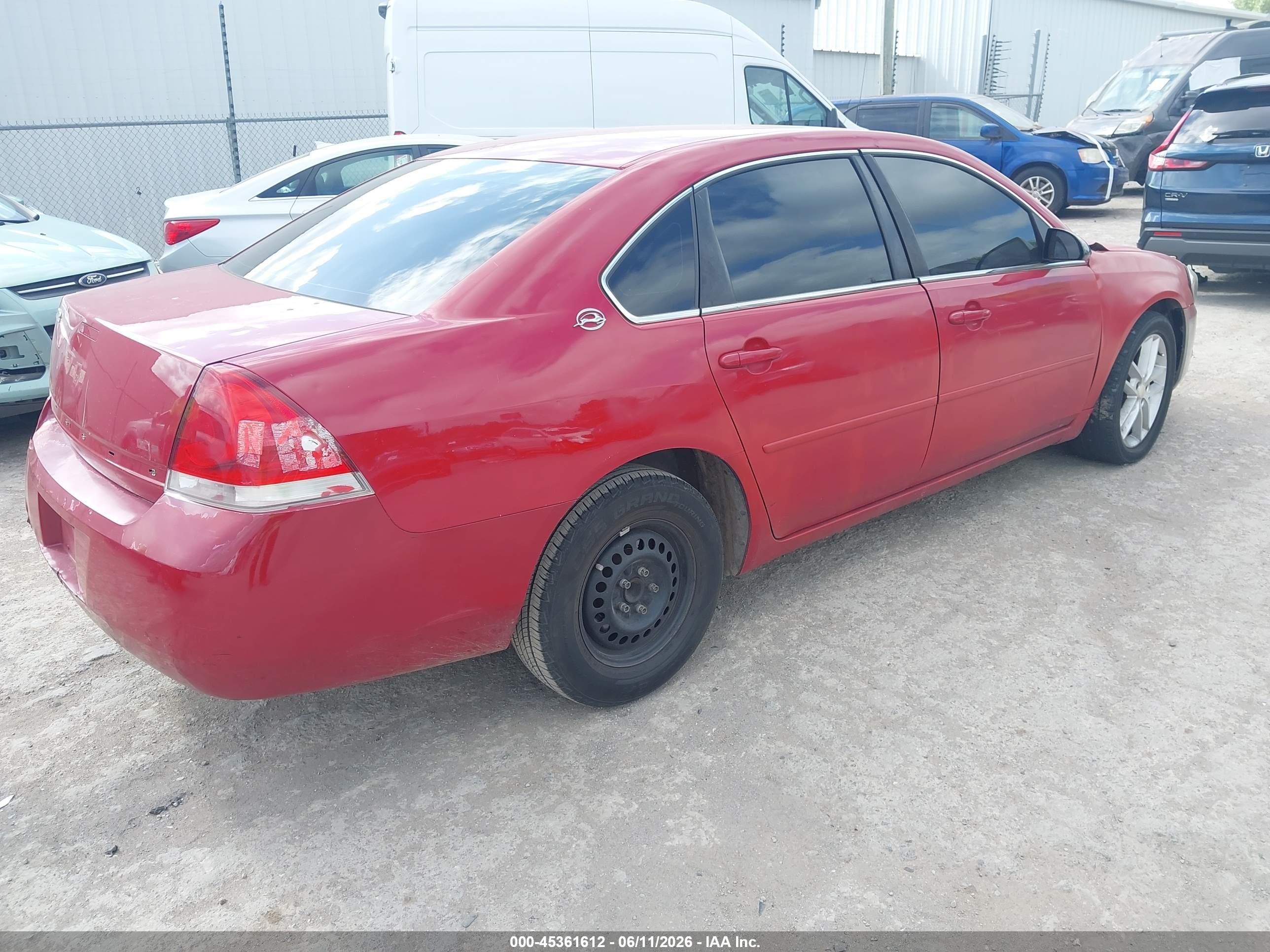 2007 Chevrolet Impala Ls Red vin: 2G1WB55K979126023