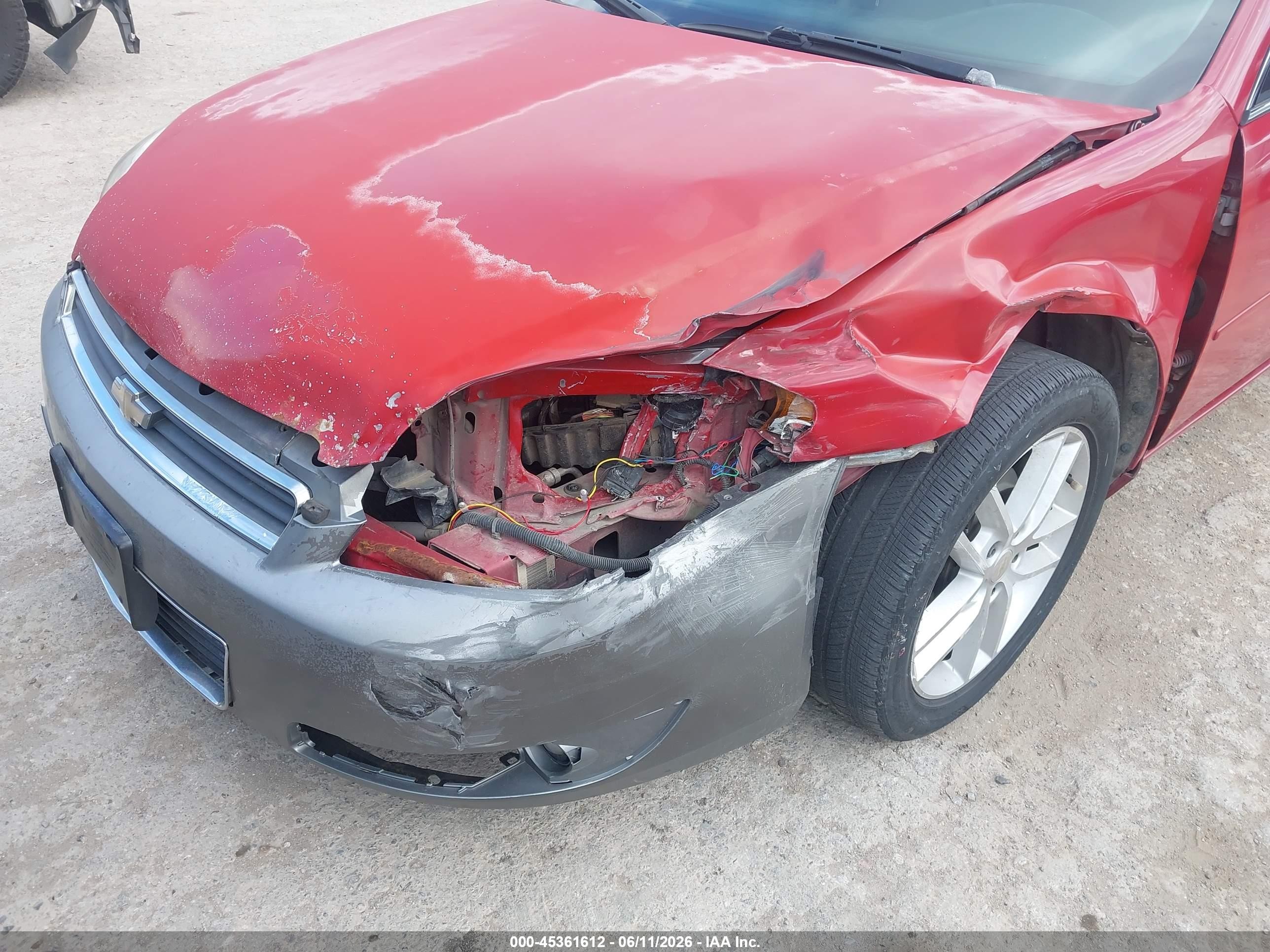 2007 Chevrolet Impala Ls Red vin: 2G1WB55K979126023