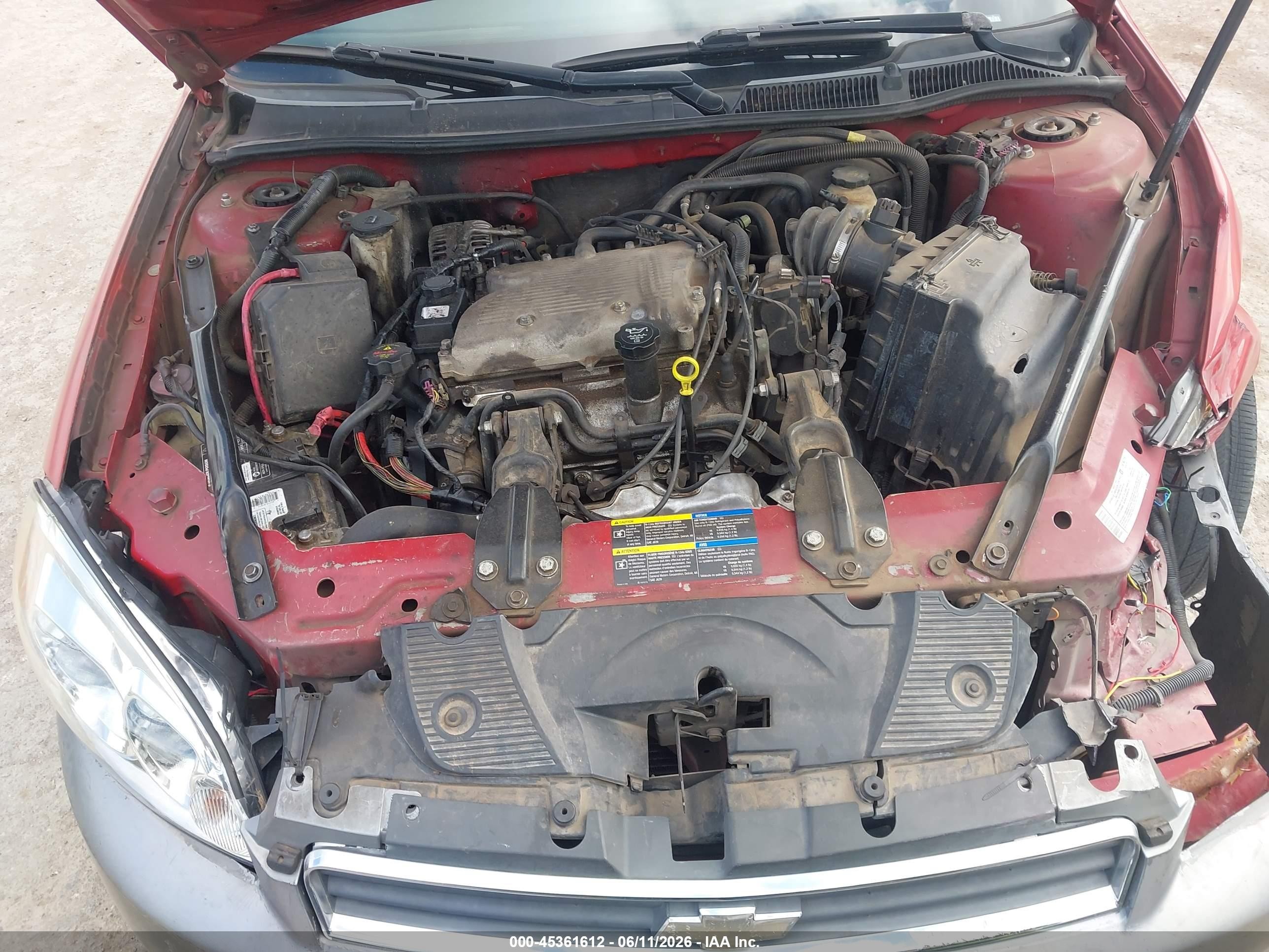 2007 Chevrolet Impala Ls Red vin: 2G1WB55K979126023