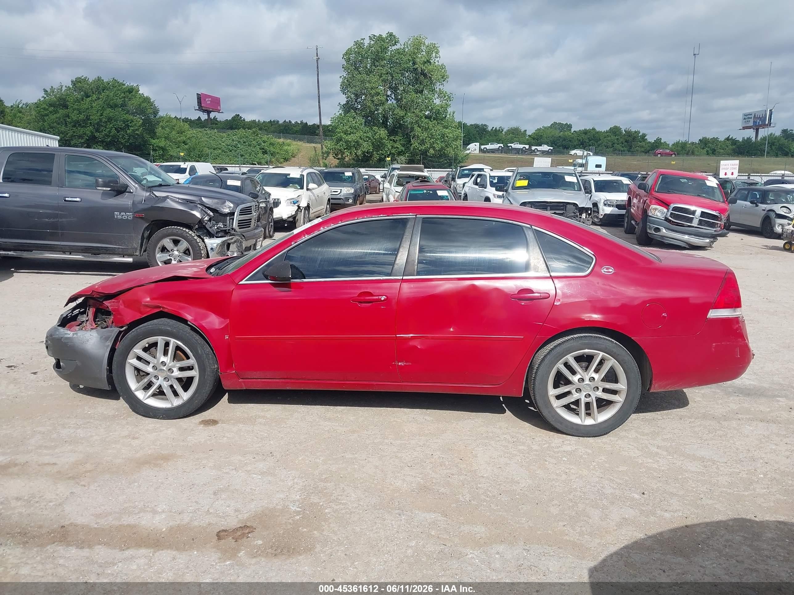 2007 Chevrolet Impala Ls Red vin: 2G1WB55K979126023