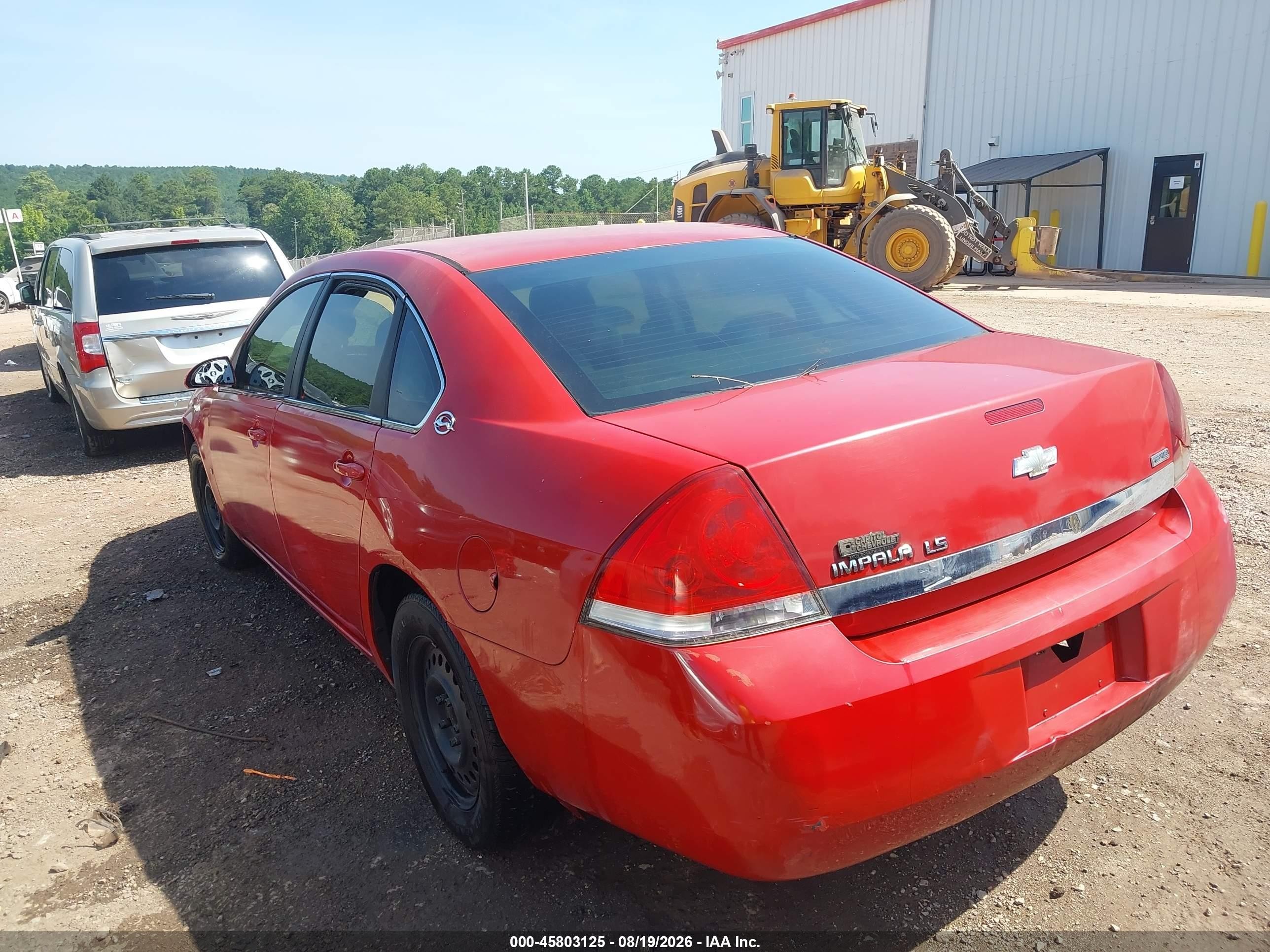 2008 Chevrolet Impala Ls Red vin: 2G1WB55KX81235767