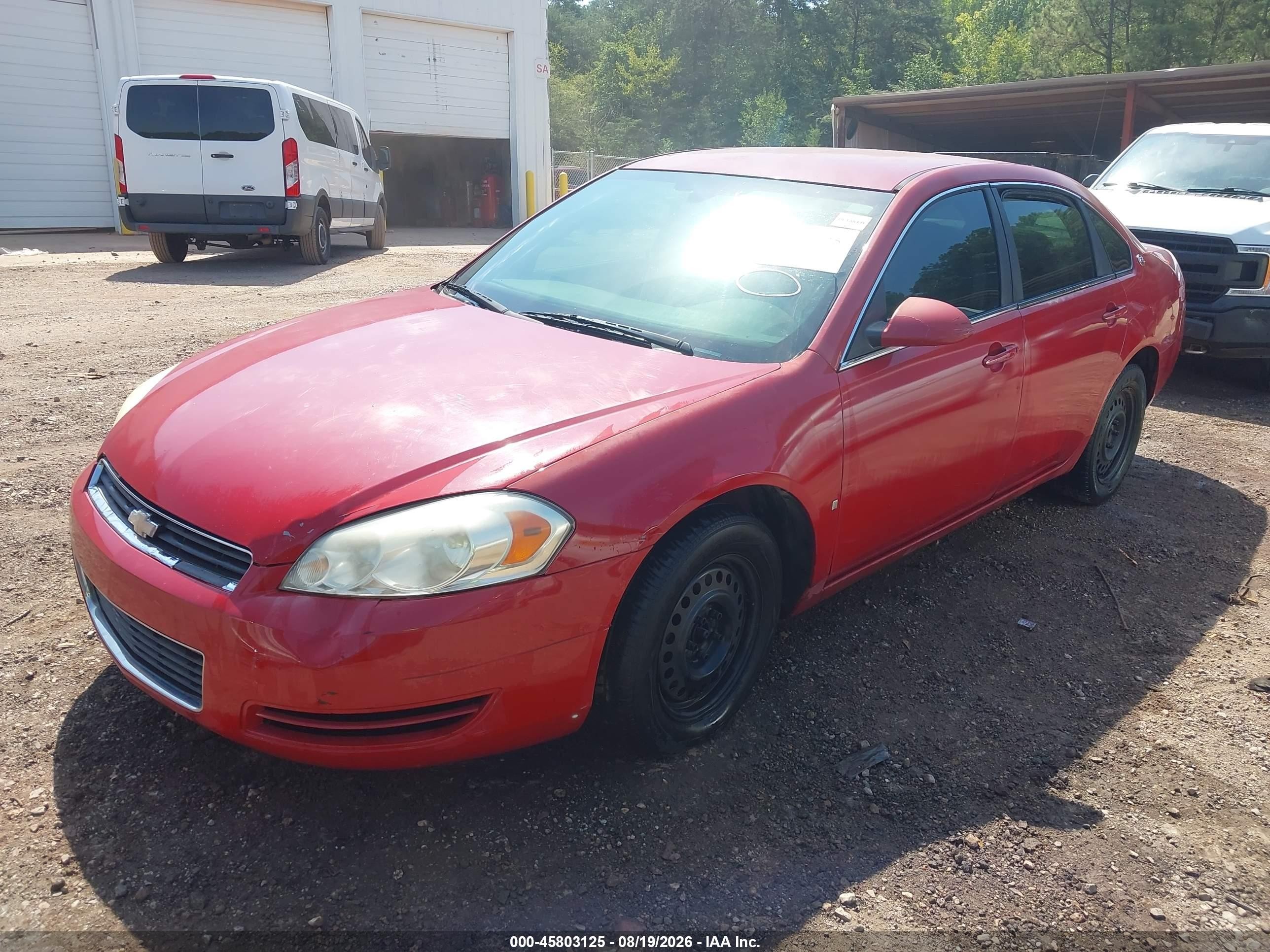 2008 Chevrolet Impala Ls Red vin: 2G1WB55KX81235767