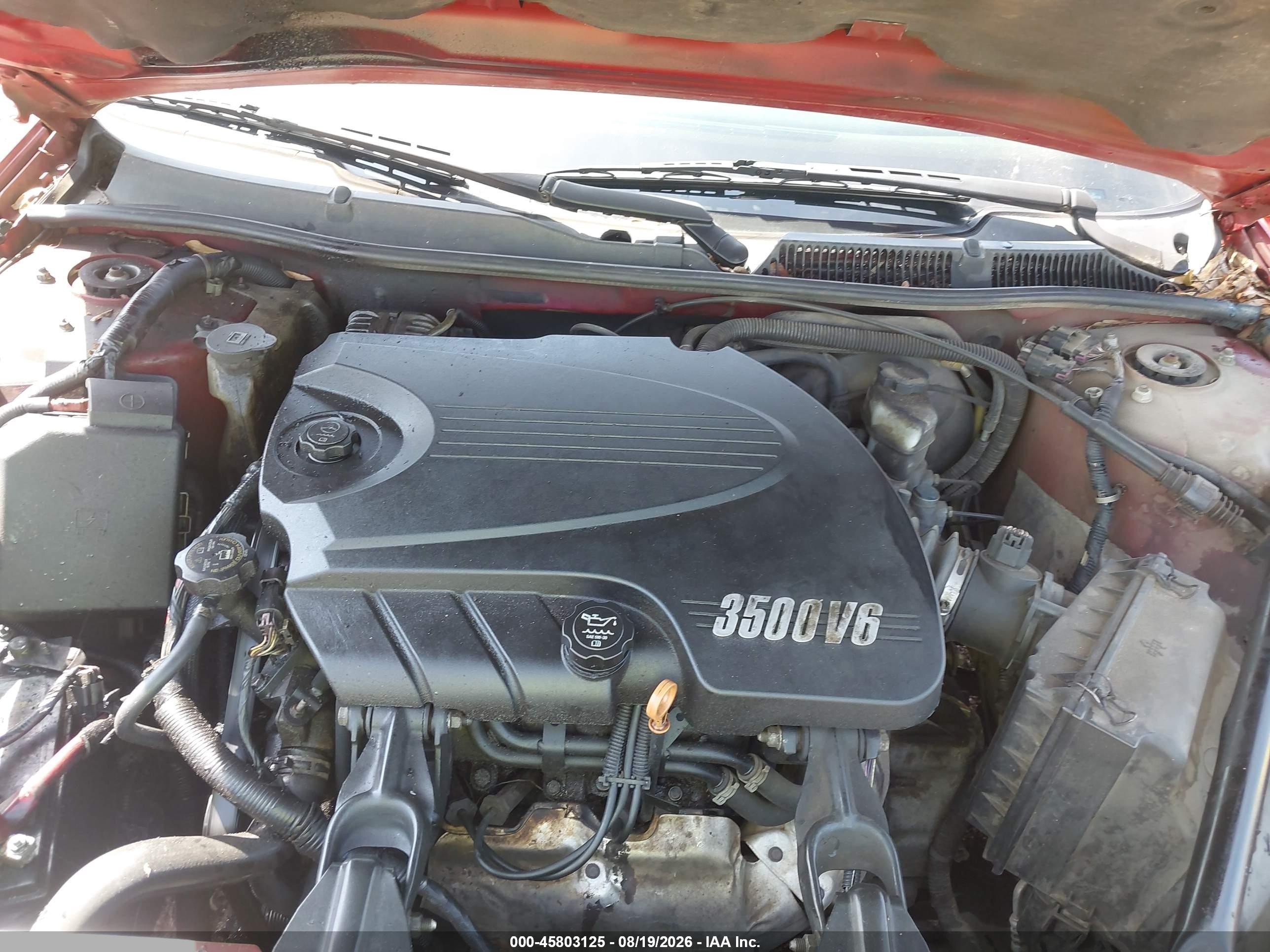 2008 Chevrolet Impala Ls Red vin: 2G1WB55KX81235767