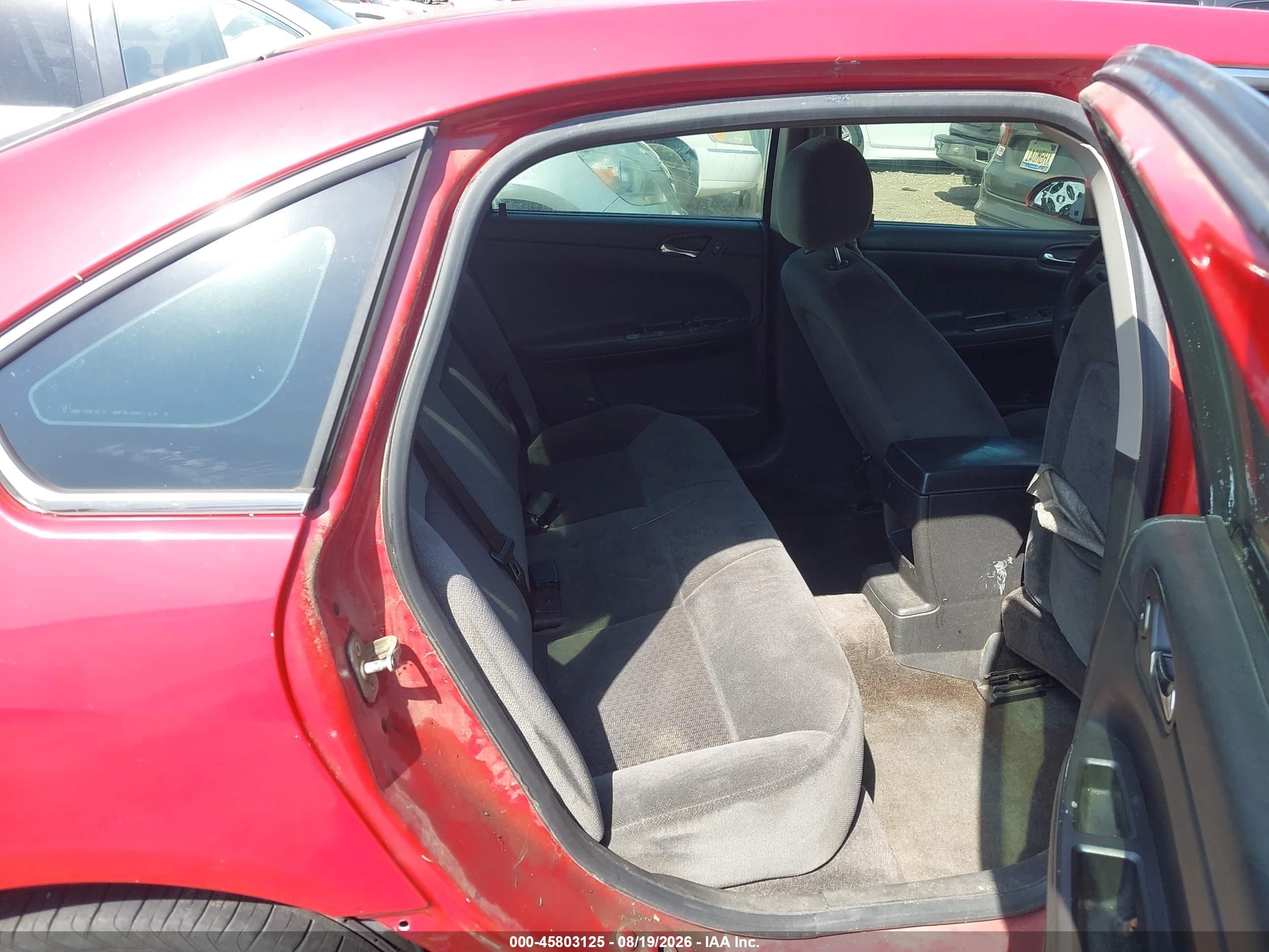2008 Chevrolet Impala Ls Red vin: 2G1WB55KX81235767