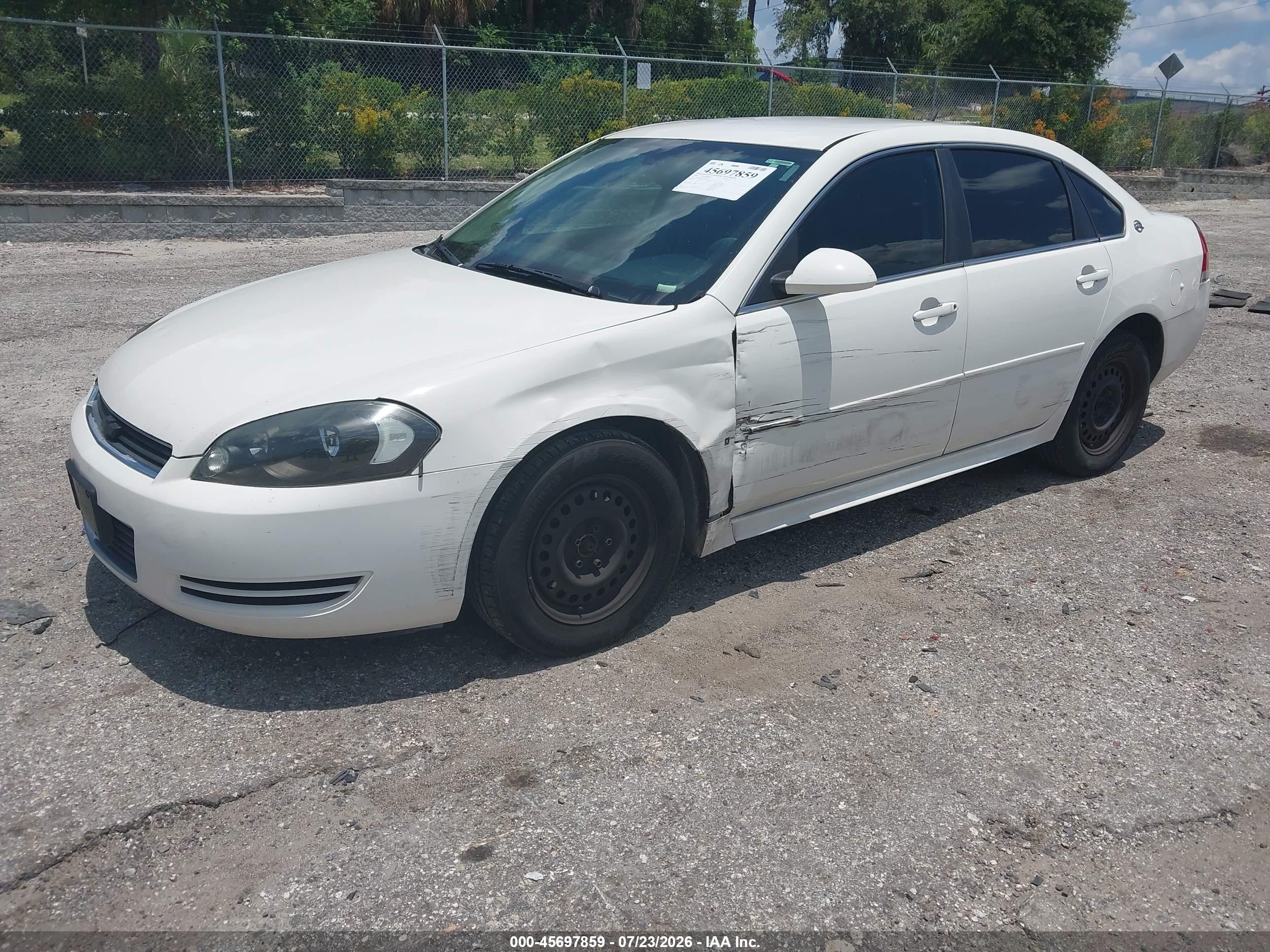 2009 Chevrolet Impala Ls Белый vin: 2G1WB57K091203960