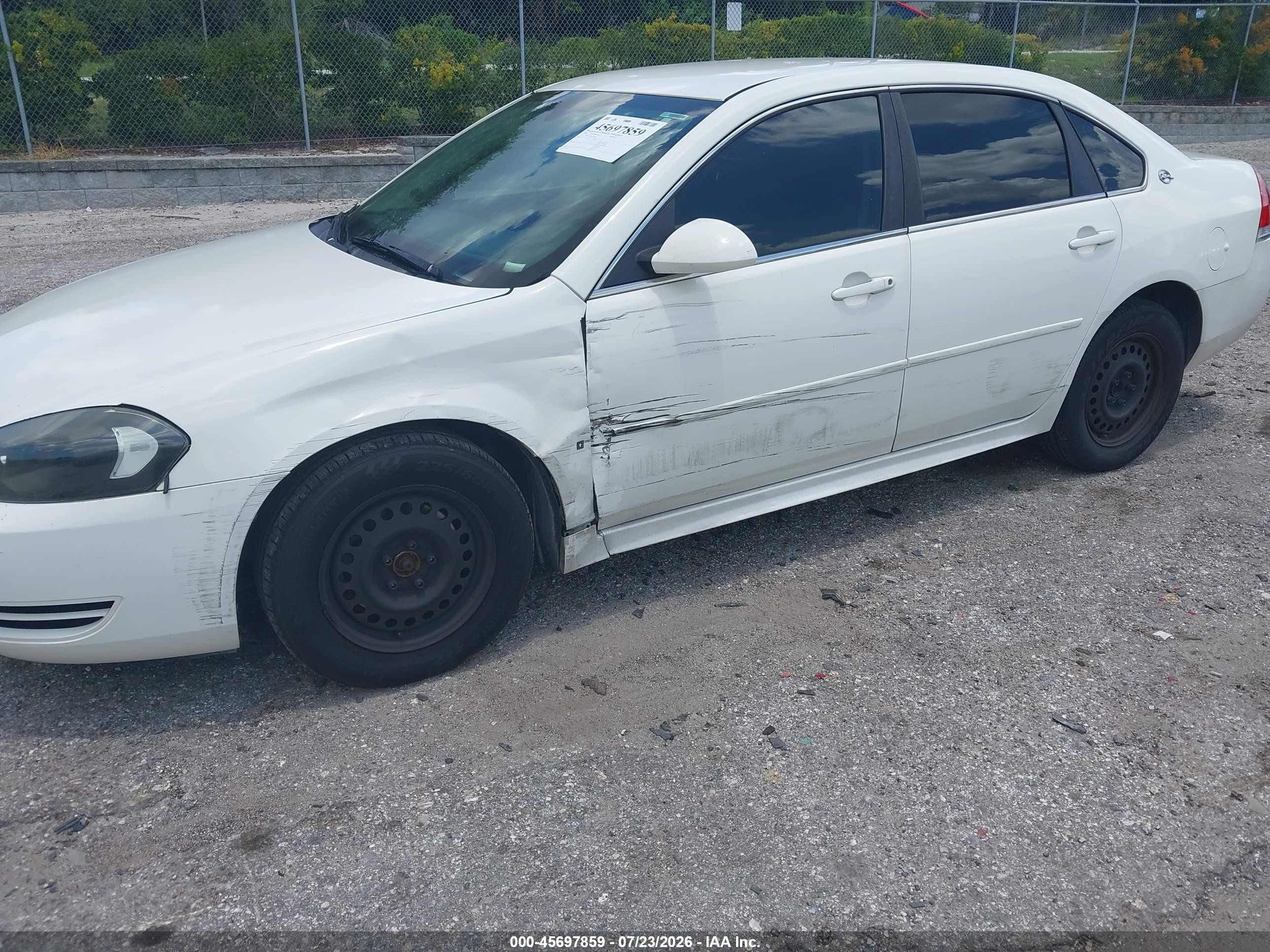 2009 Chevrolet Impala Ls Белый vin: 2G1WB57K091203960