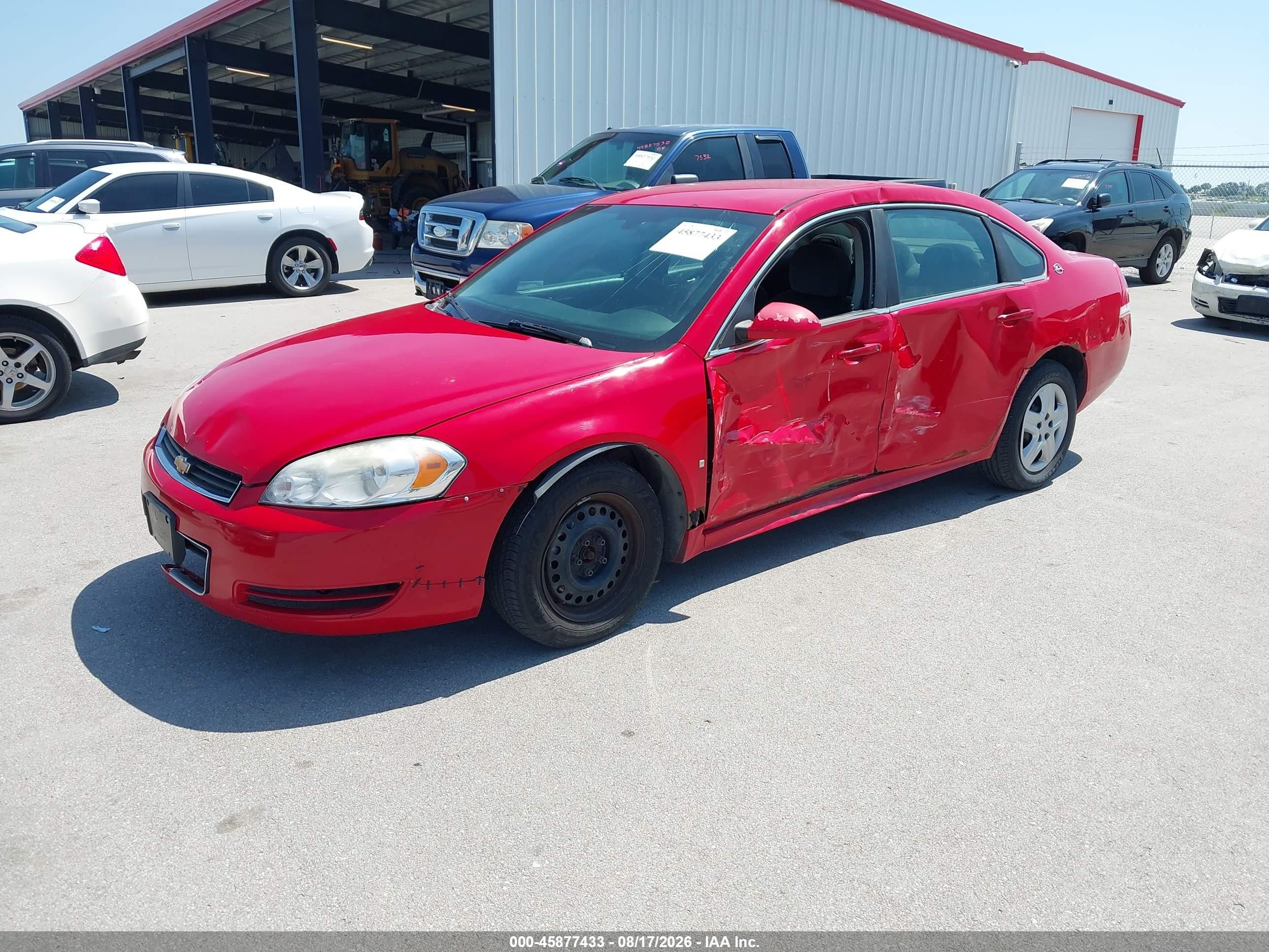 2009 Chevrolet Impala Ls Red vin: 2G1WB57K091251779
