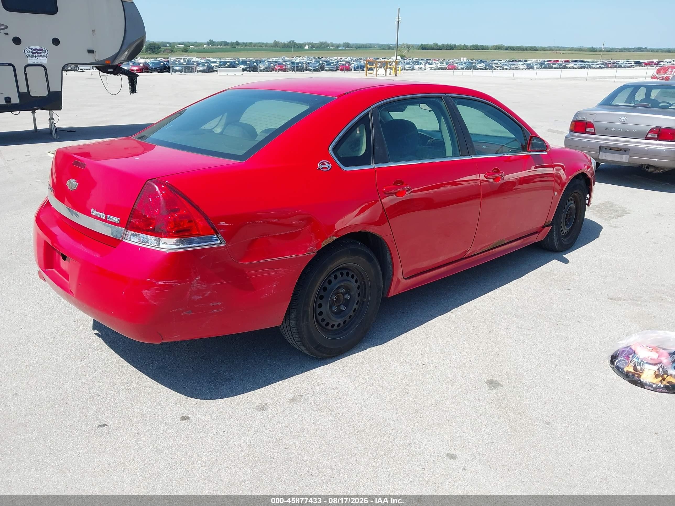 2009 Chevrolet Impala Ls Red vin: 2G1WB57K091251779