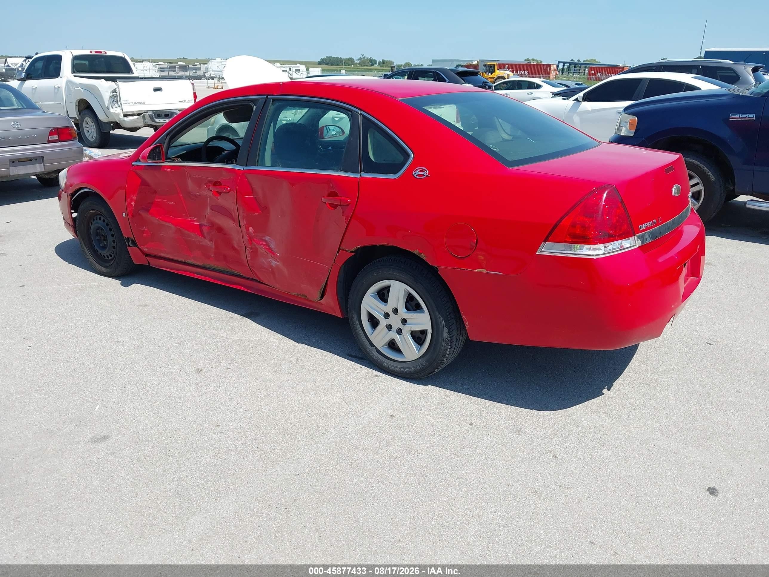2009 Chevrolet Impala Ls Red vin: 2G1WB57K091251779
