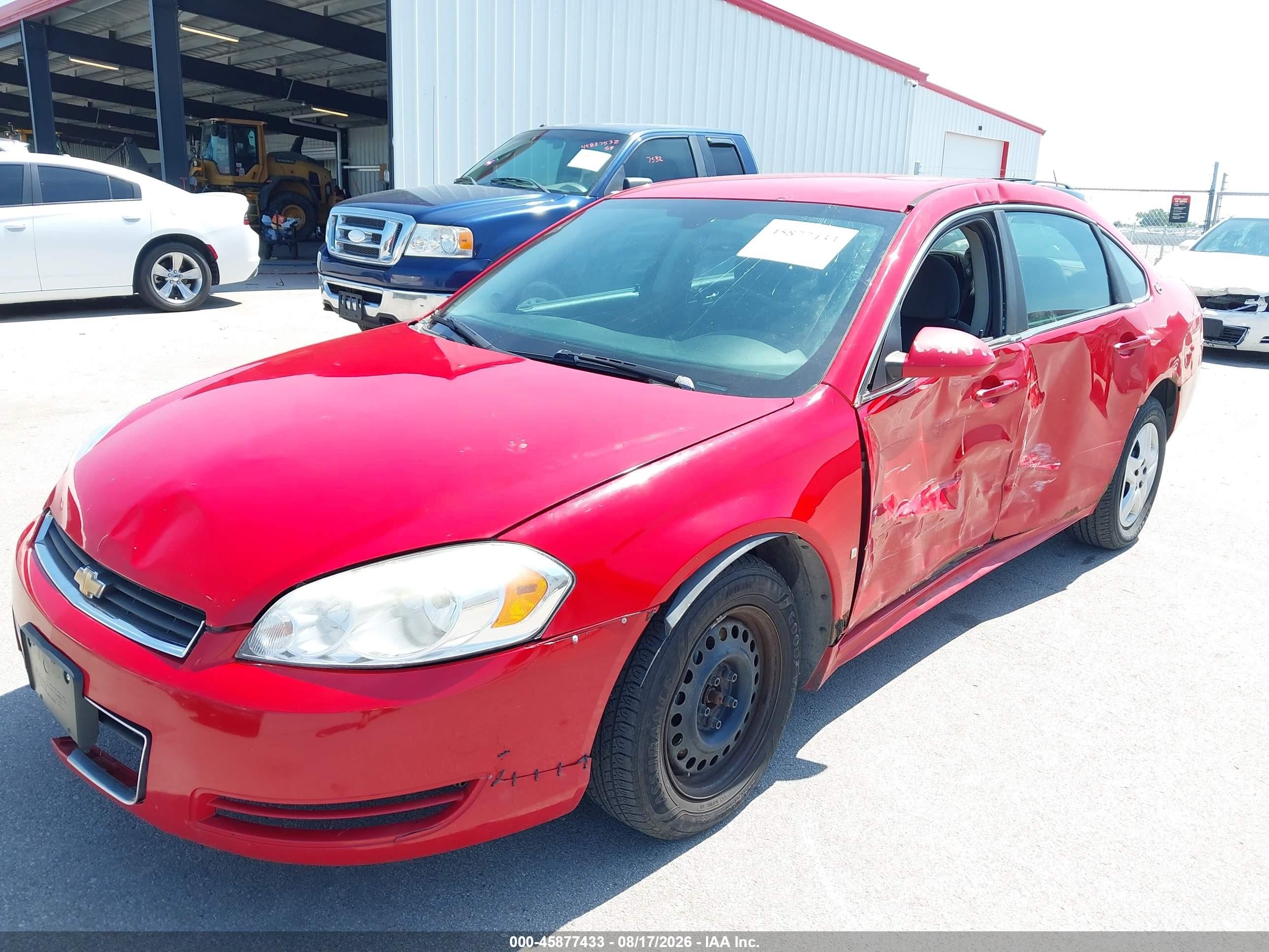 2009 Chevrolet Impala Ls Red vin: 2G1WB57K091251779