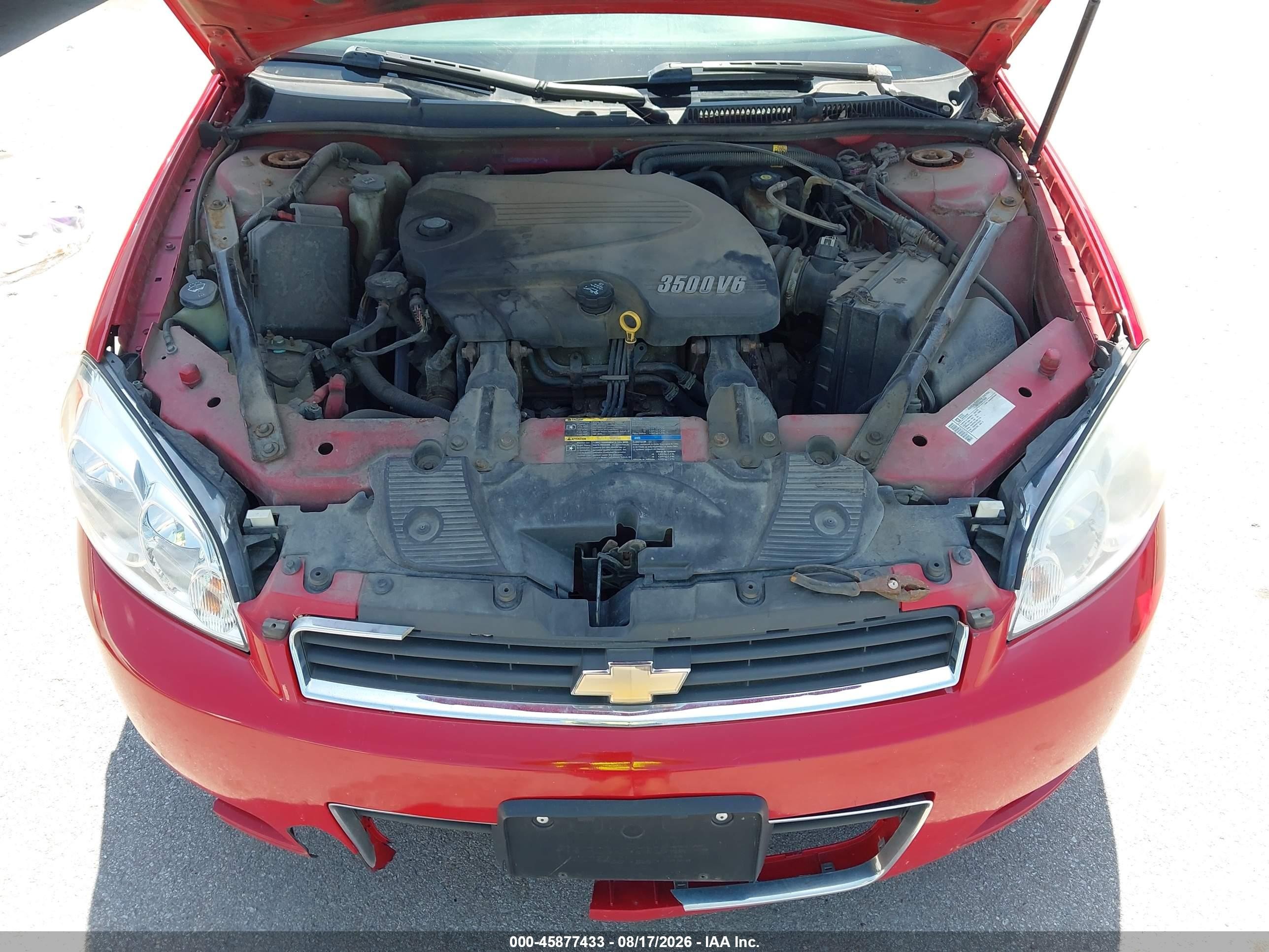 2009 Chevrolet Impala Ls Red vin: 2G1WB57K091251779