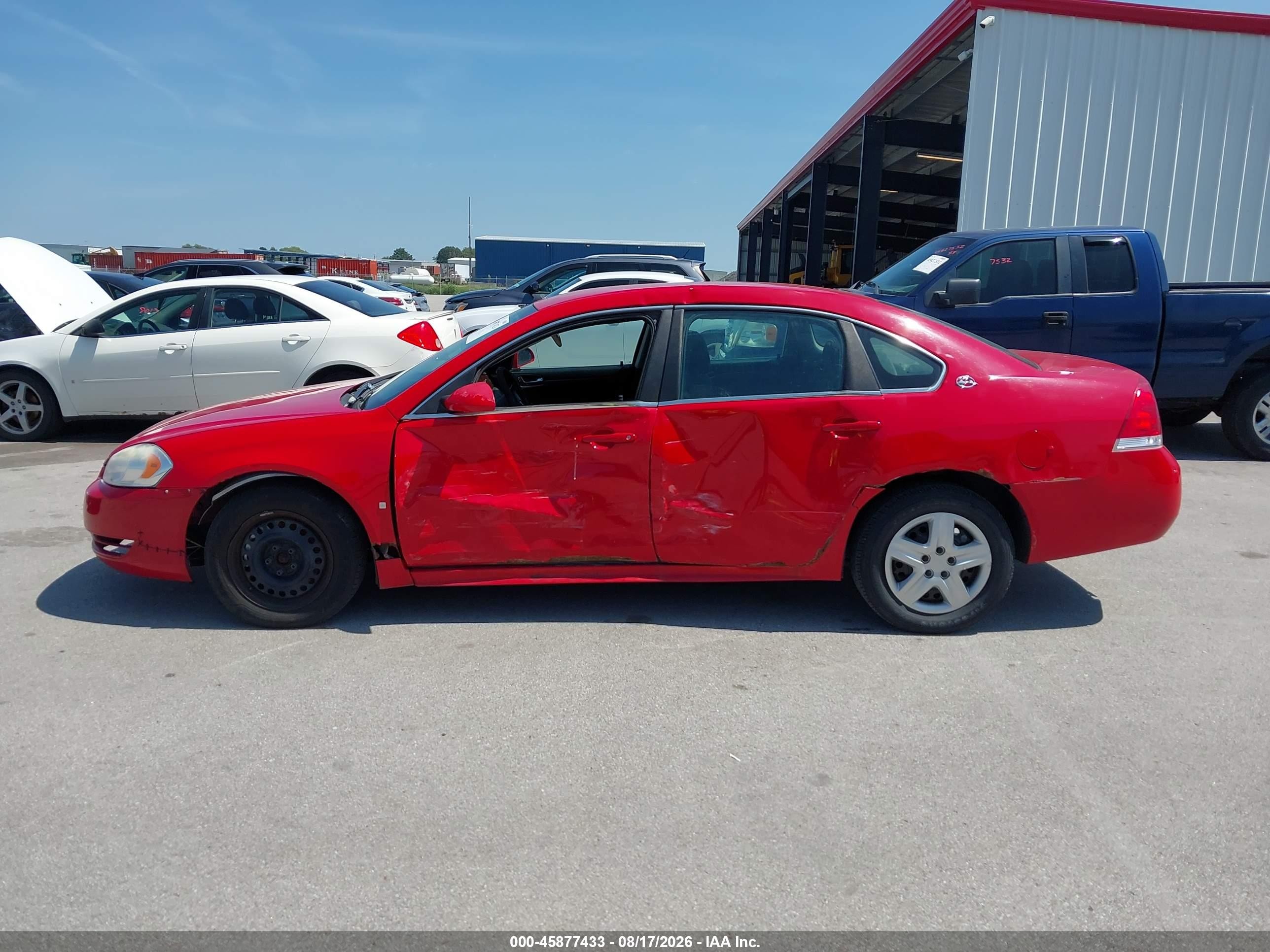 2009 Chevrolet Impala Ls Red vin: 2G1WB57K091251779