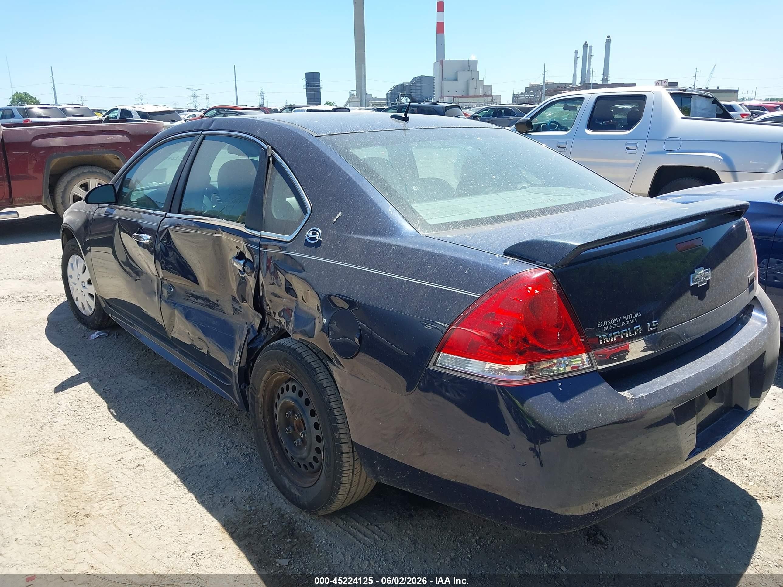 2009 Chevrolet Impala Ls Blue vin: 2G1WB57K191309480