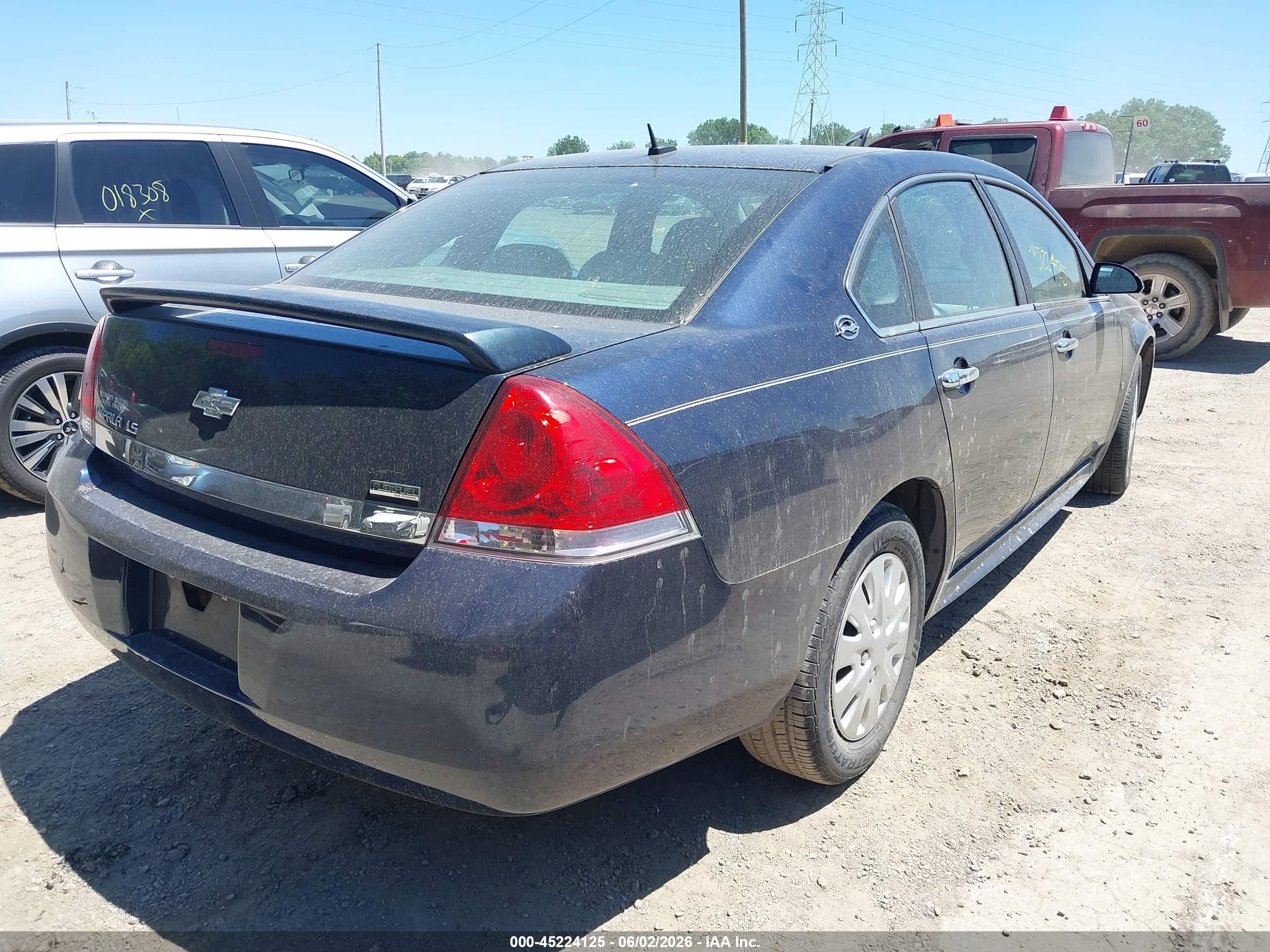 2009 Chevrolet Impala Ls Blue vin: 2G1WB57K191309480