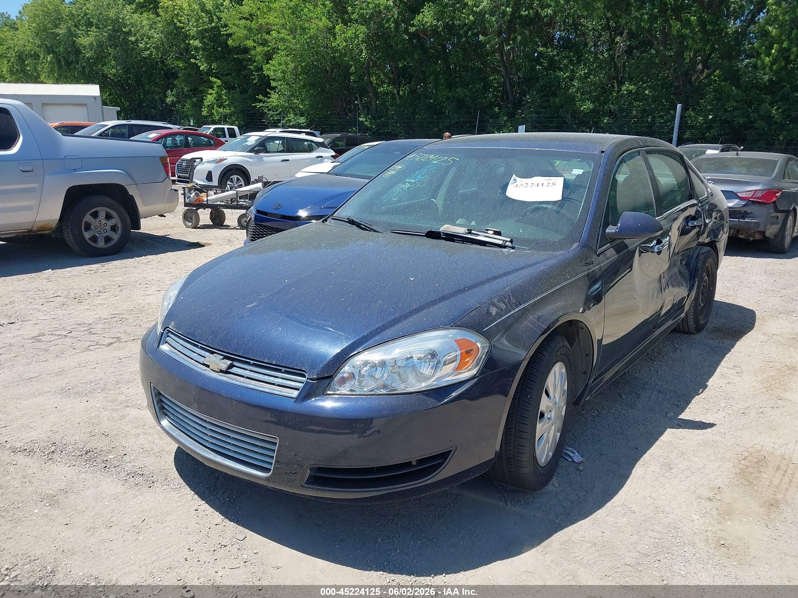 2009 Chevrolet Impala Ls Blue vin: 2G1WB57K191309480
