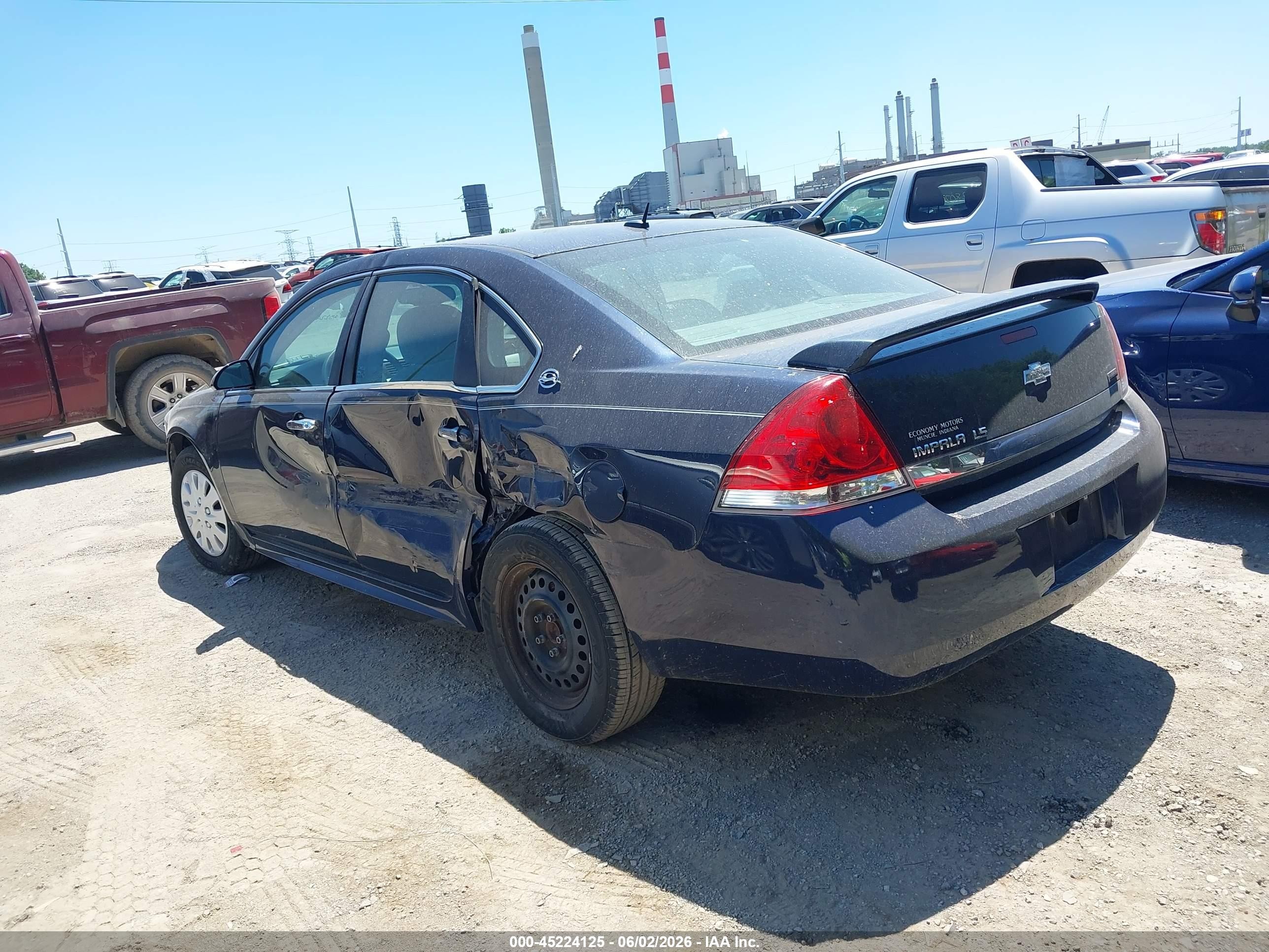 2009 Chevrolet Impala Ls Blue vin: 2G1WB57K191309480