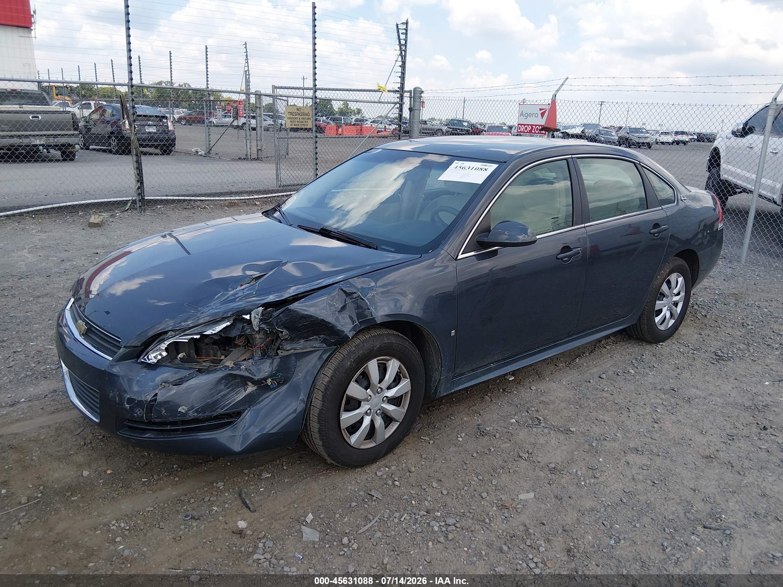 2009 Chevrolet Impala Ls Gray vin: 2G1WB57K291225765