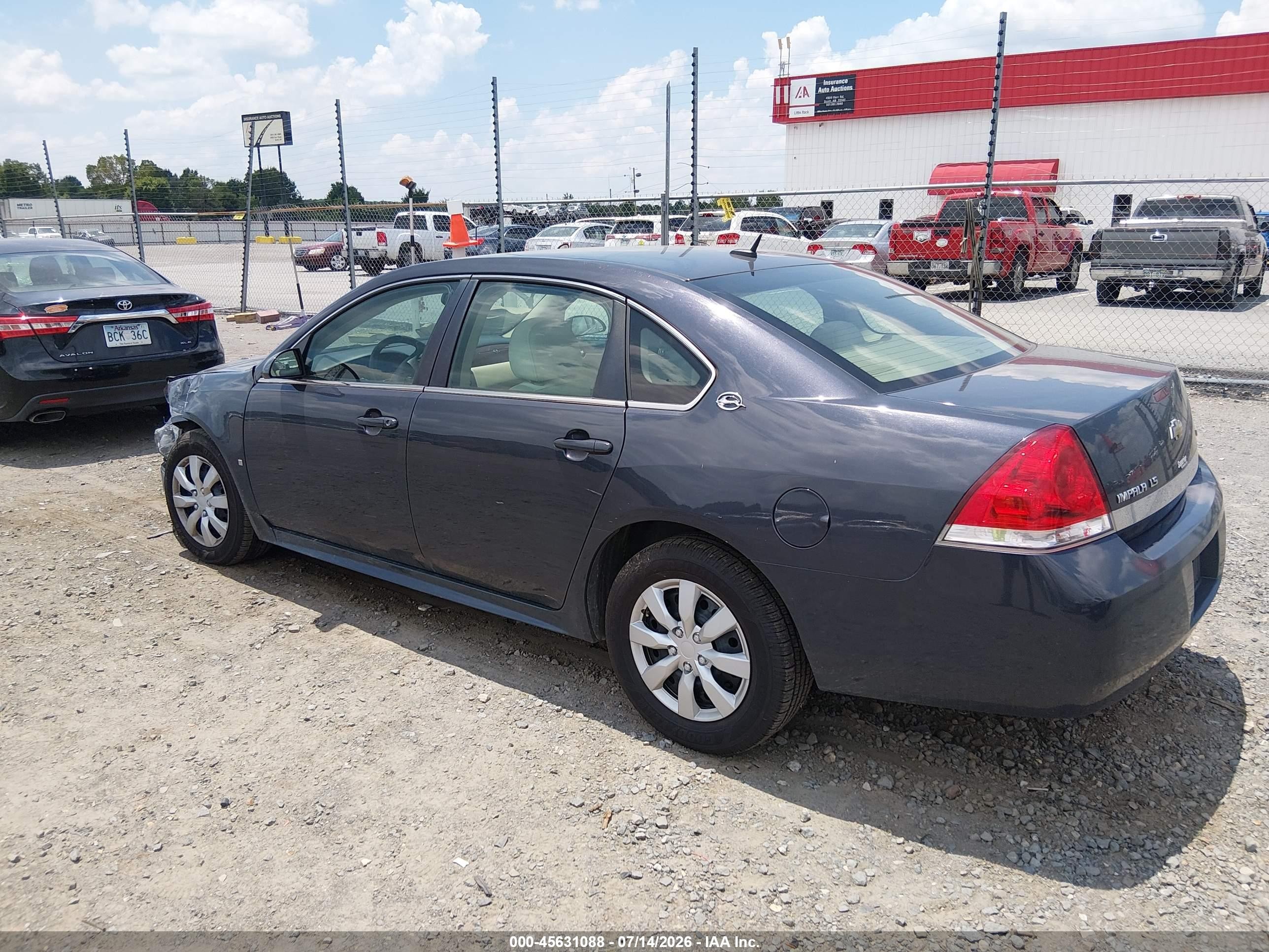 2009 Chevrolet Impala Ls Gray vin: 2G1WB57K291225765