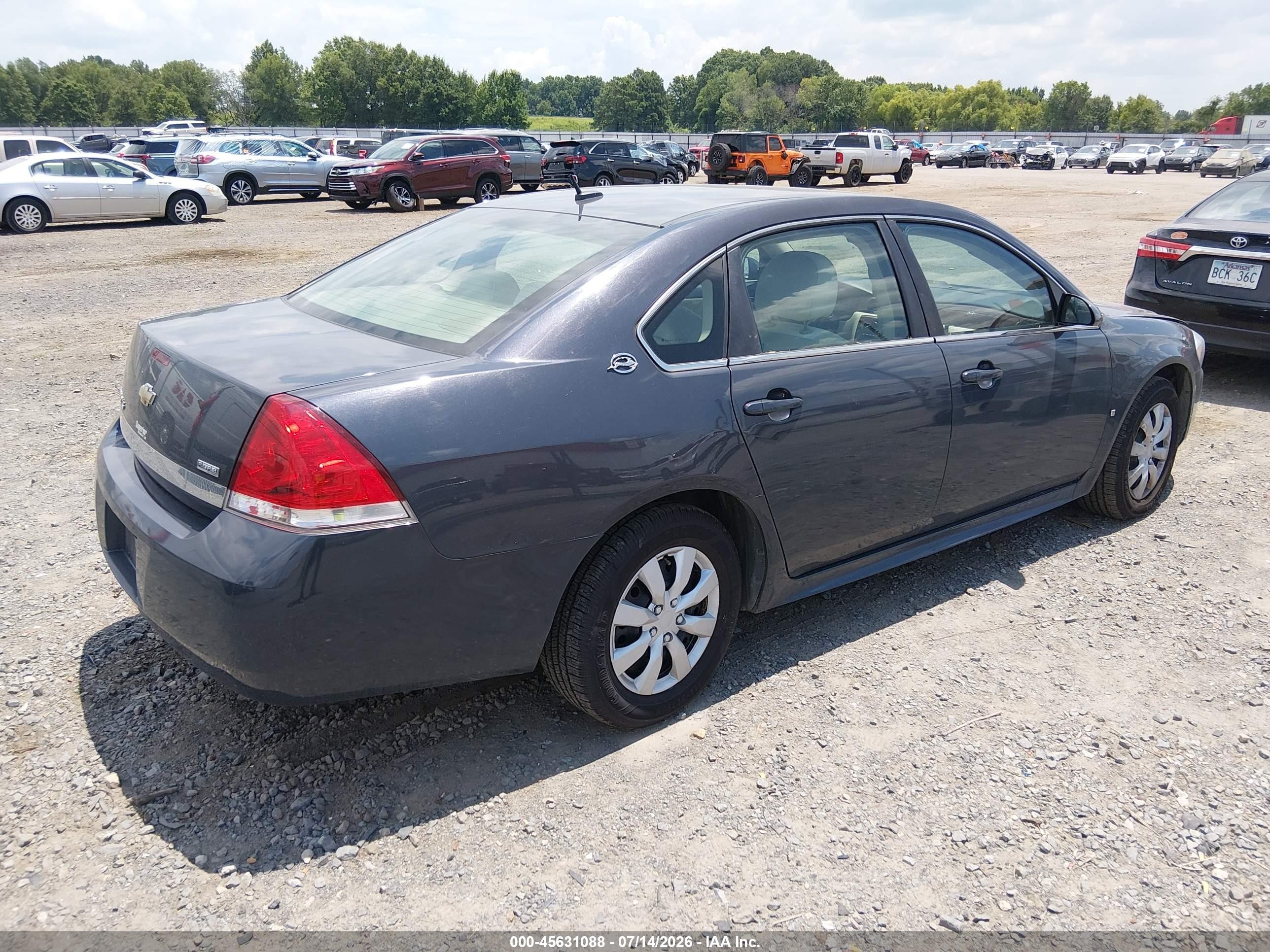 2009 Chevrolet Impala Ls Gray vin: 2G1WB57K291225765