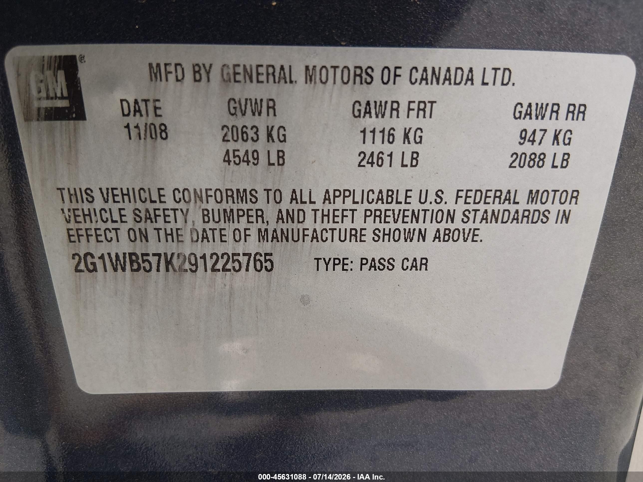 2009 Chevrolet Impala Ls Gray vin: 2G1WB57K291225765