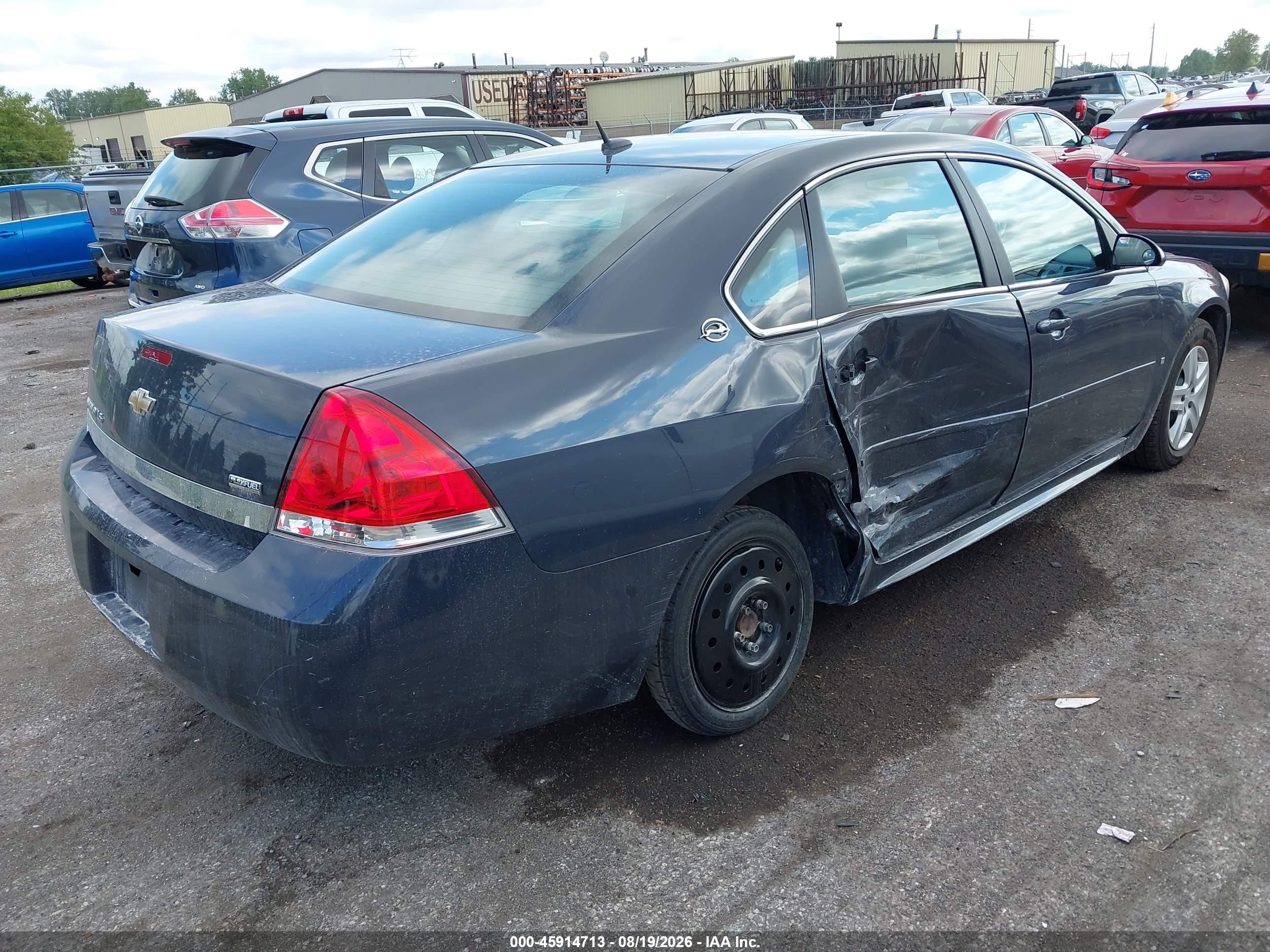 2009 Chevrolet Impala Ls Серый vin: 2G1WB57K291244378