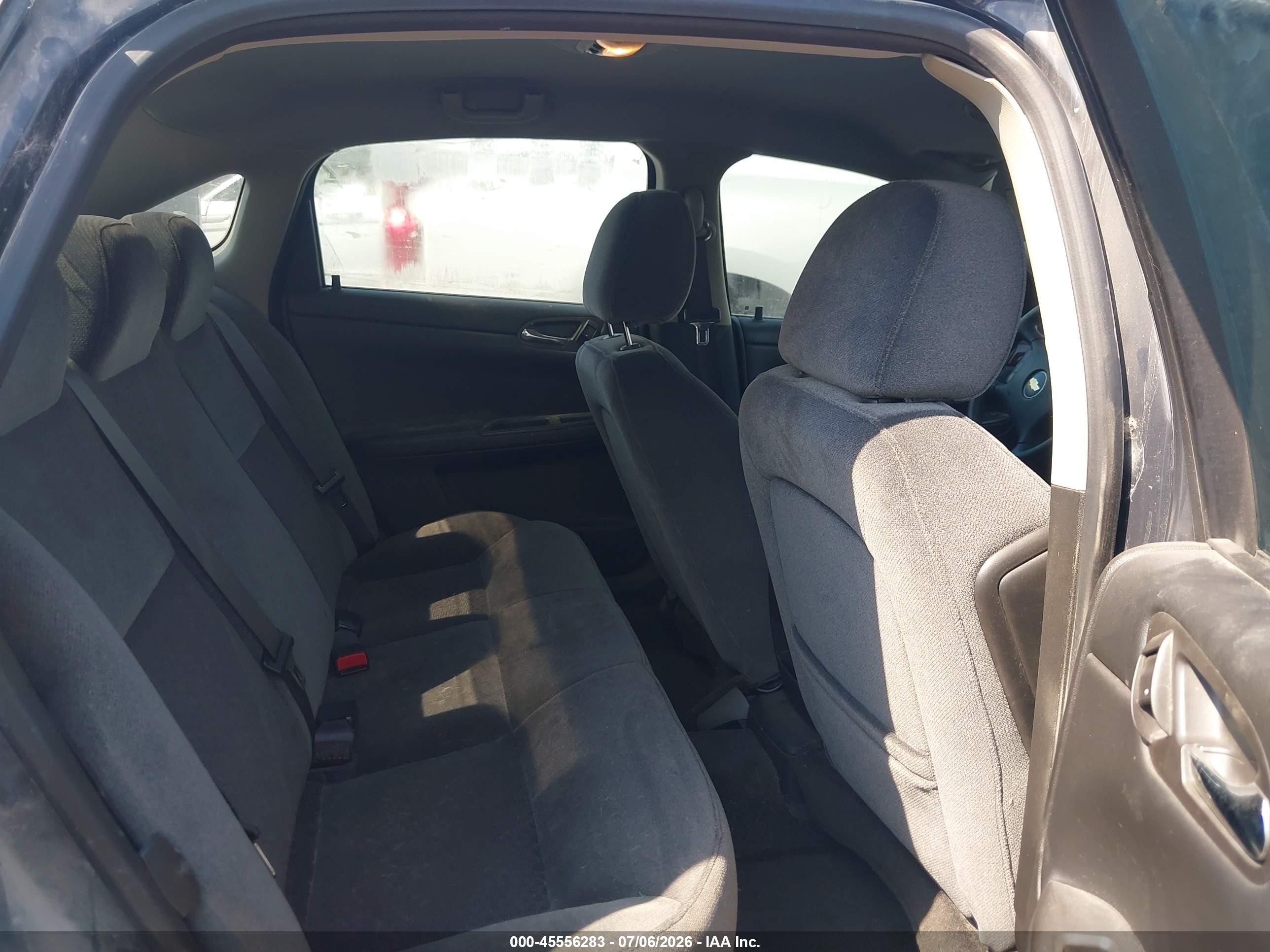 2009 Chevrolet Impala Ls Black vin: 2G1WB57K391150221