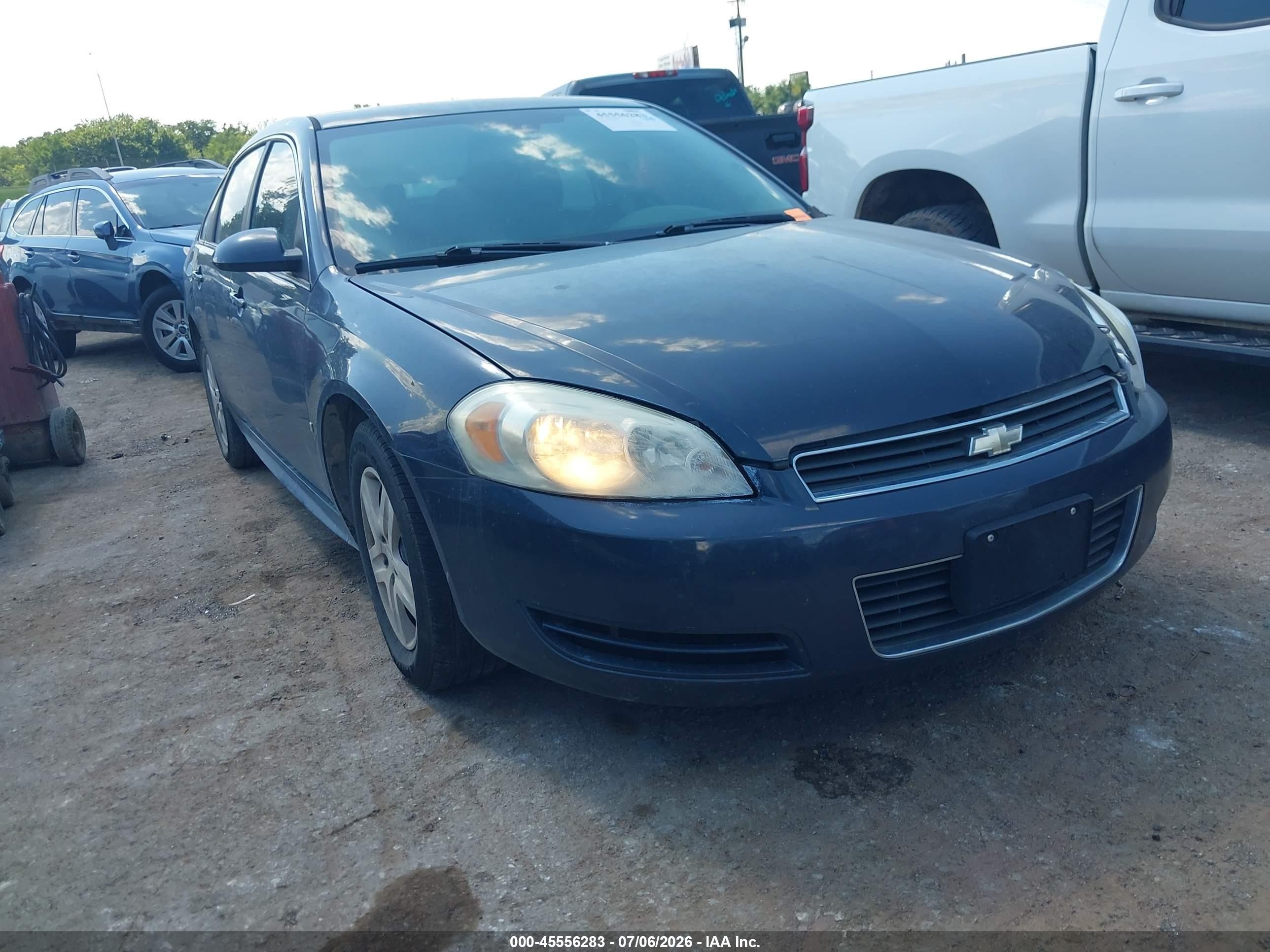 2009 Chevrolet Impala Ls Black vin: 2G1WB57K391150221