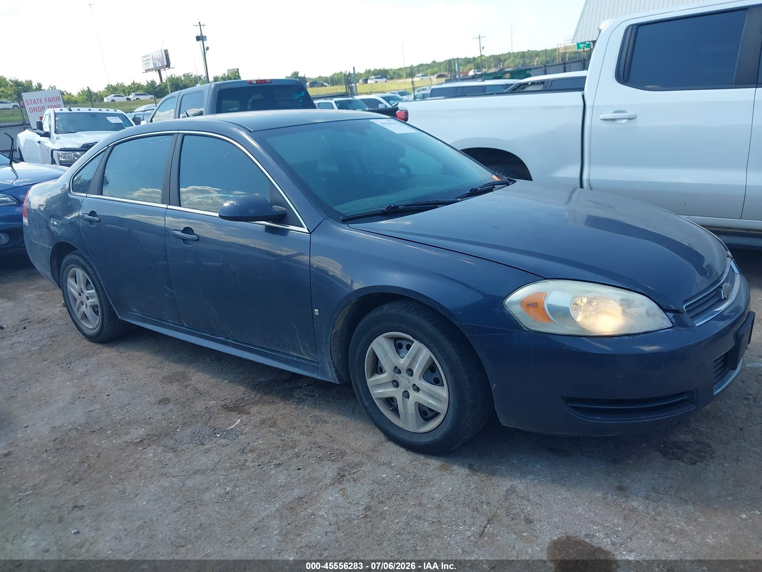 2009 Chevrolet Impala Ls Black vin: 2G1WB57K391150221