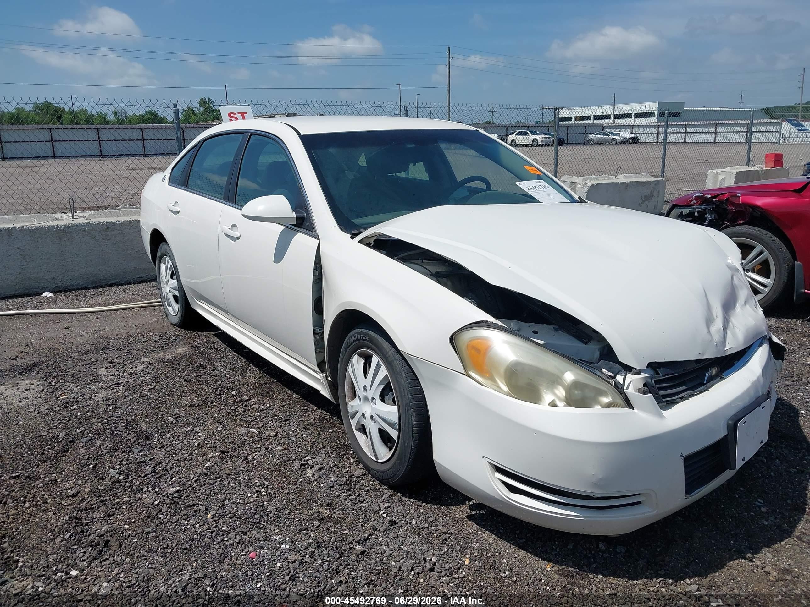 2009 Chevrolet Impala Ls White vin: 2G1WB57K391249573