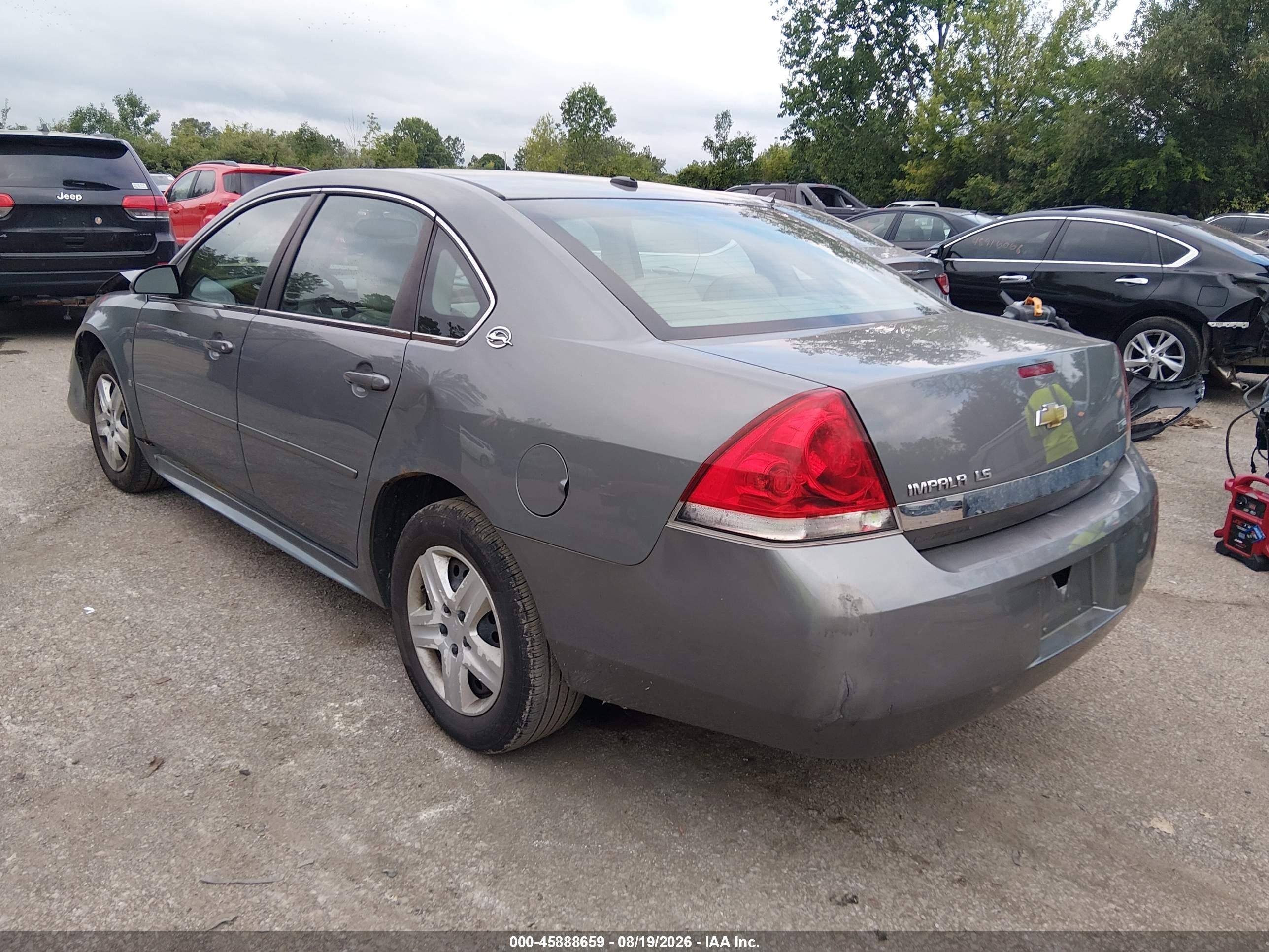 2009 Chevrolet Impala Ls Серый vin: 2G1WB57K691155624