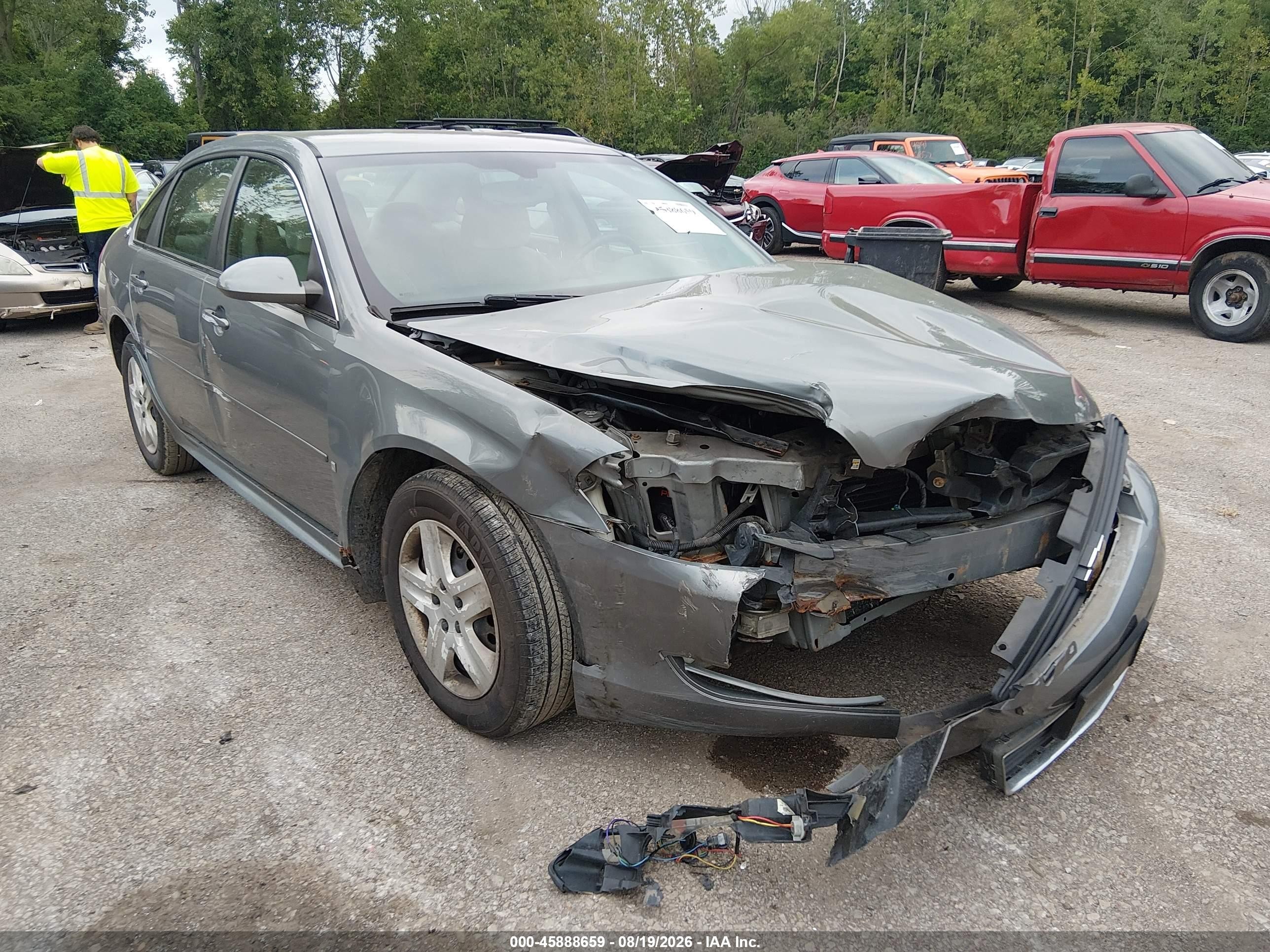 2009 Chevrolet Impala Ls Gray vin: 2G1WB57K691155624