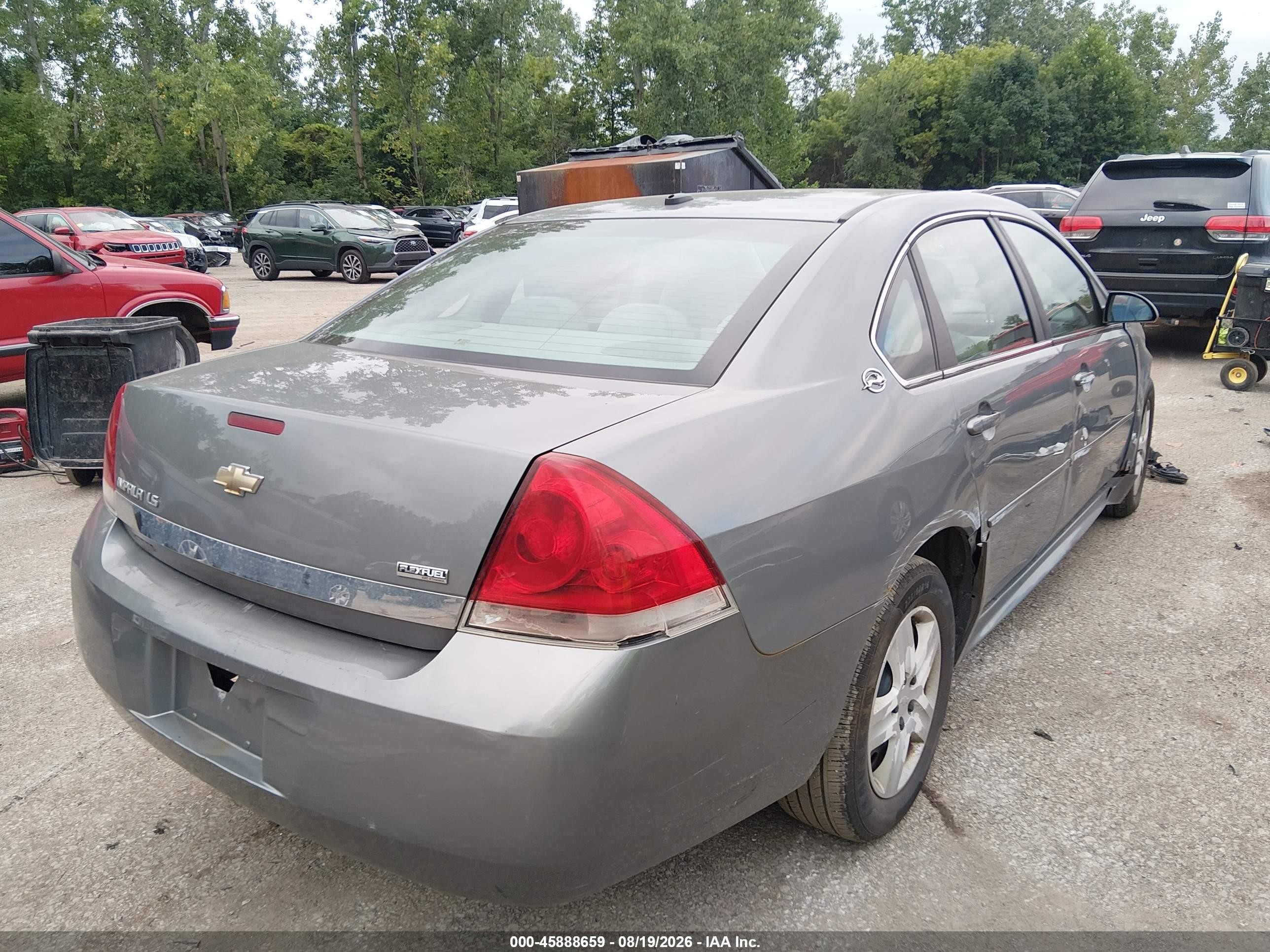 2009 Chevrolet Impala Ls Серый vin: 2G1WB57K691155624