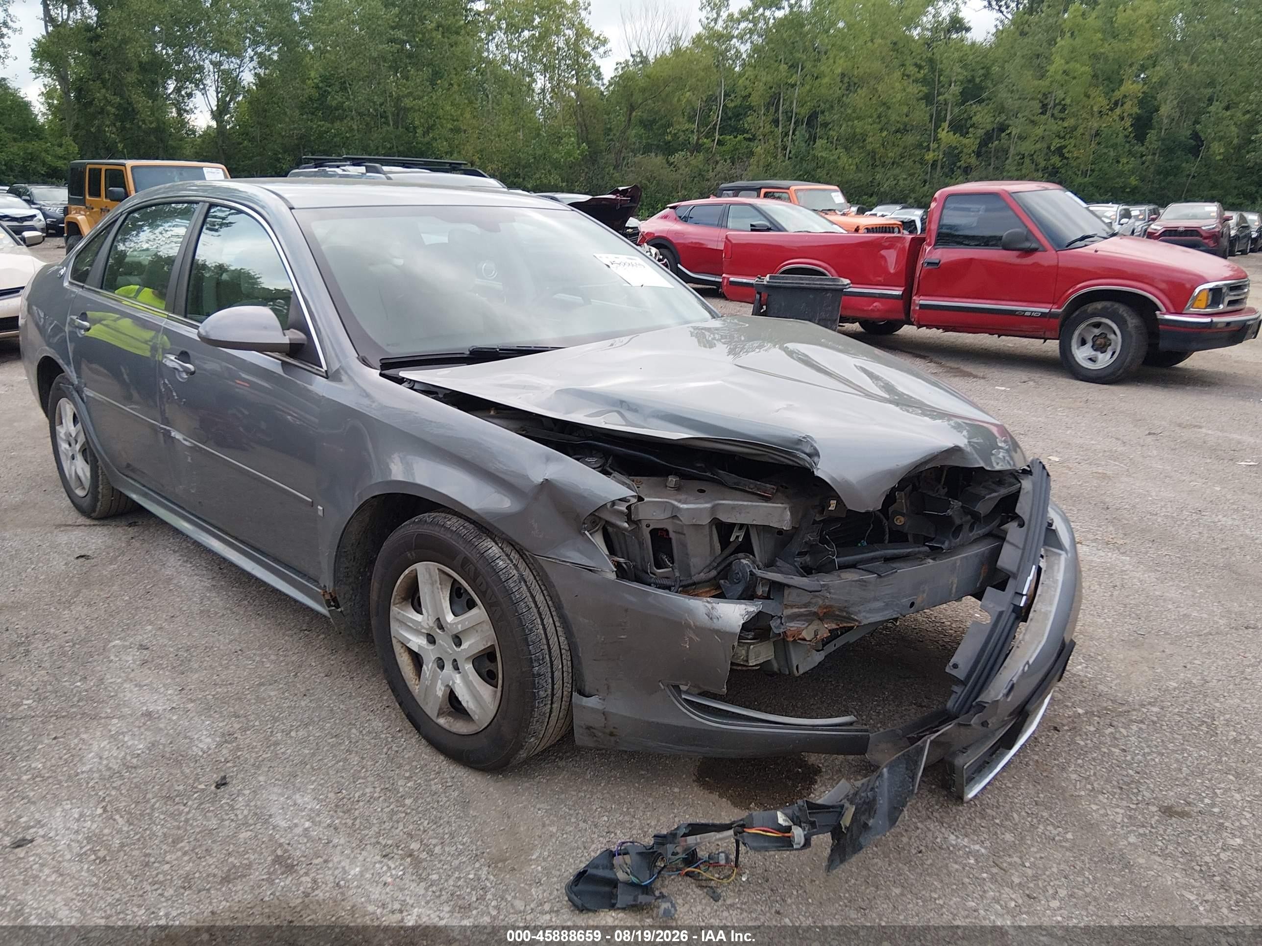 2009 Chevrolet Impala Ls Серый vin: 2G1WB57K691155624
