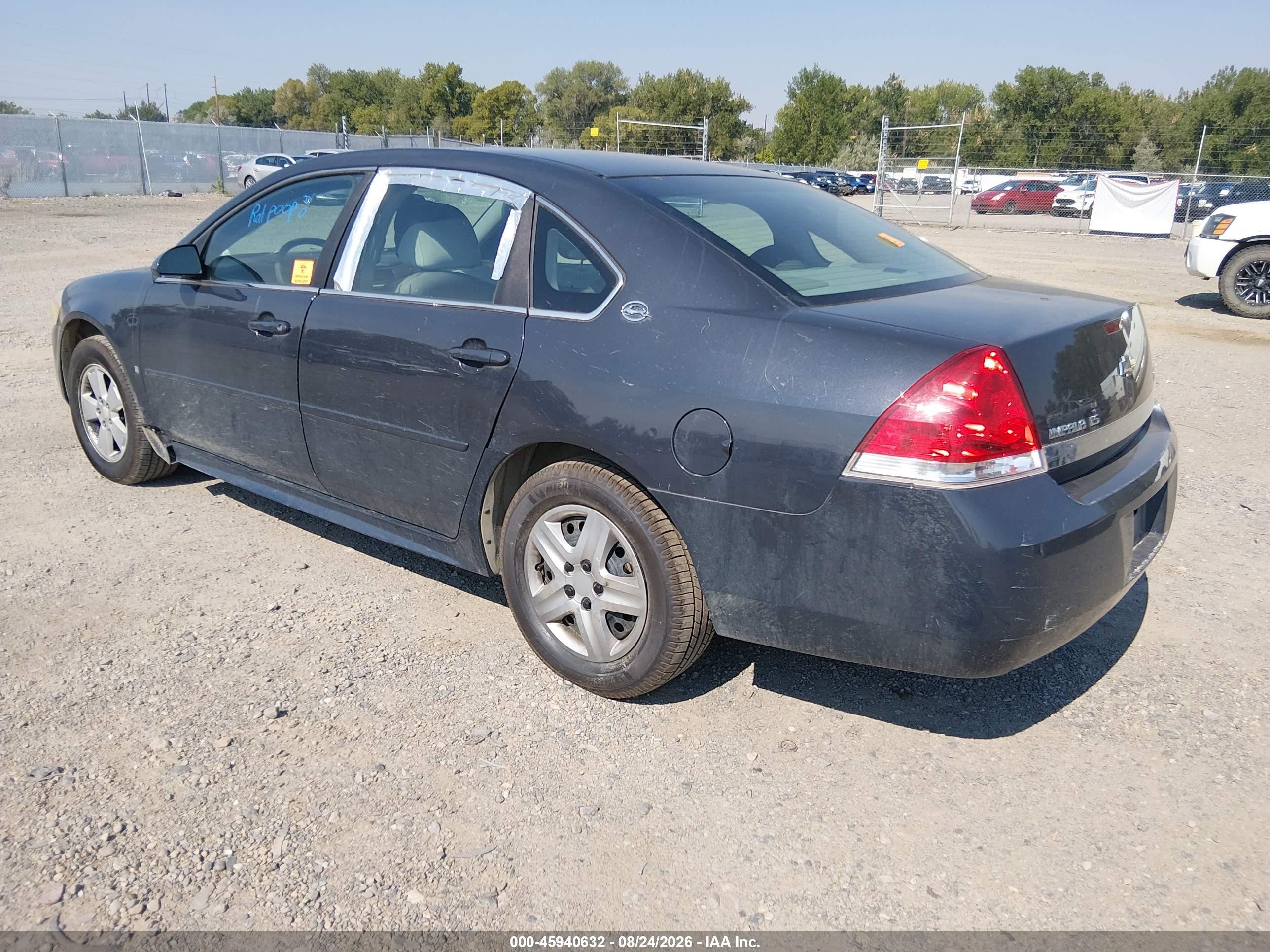 2009 Chevrolet Impala Ls Black vin: 2G1WB57K691319728