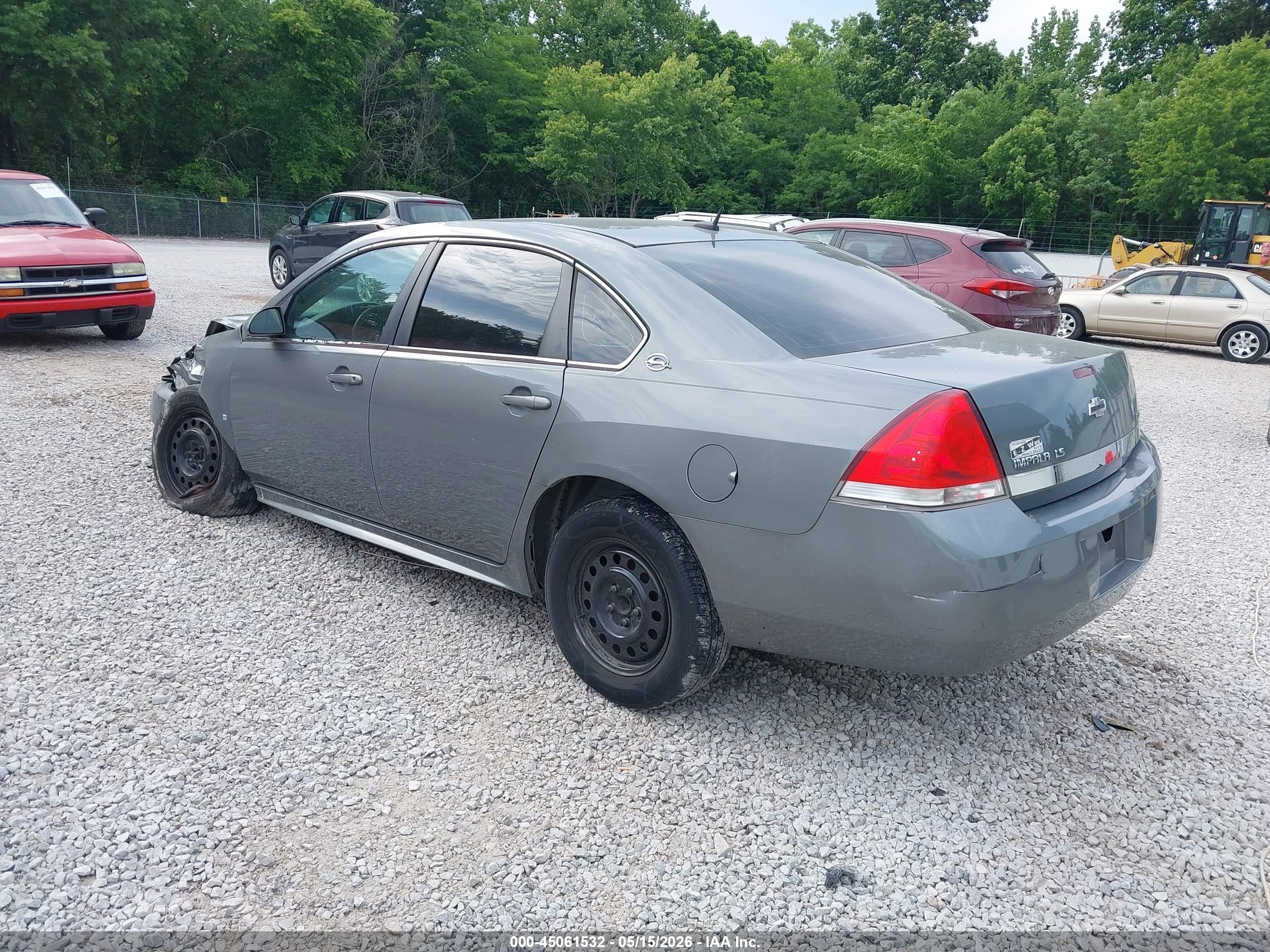 2009 Chevrolet Impala Ls Gray vin: 2G1WB57K791137777