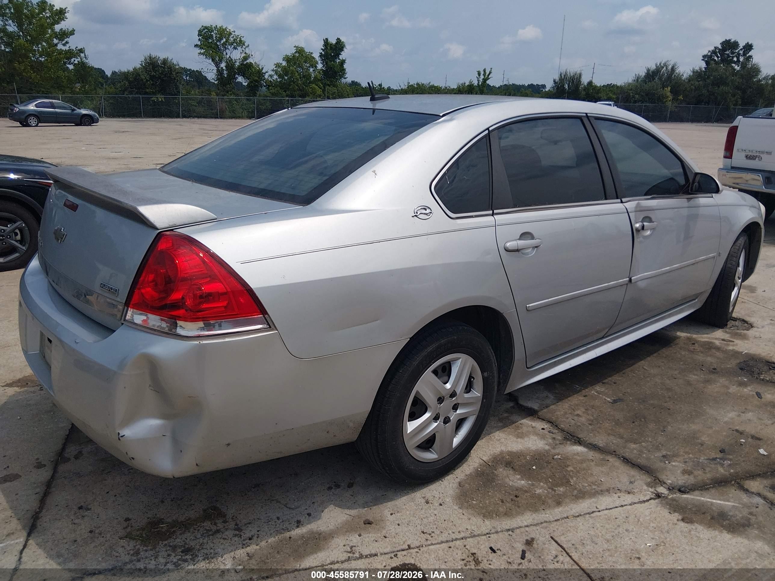 2009 Chevrolet Impala Ls Gray vin: 2G1WB57K891177477