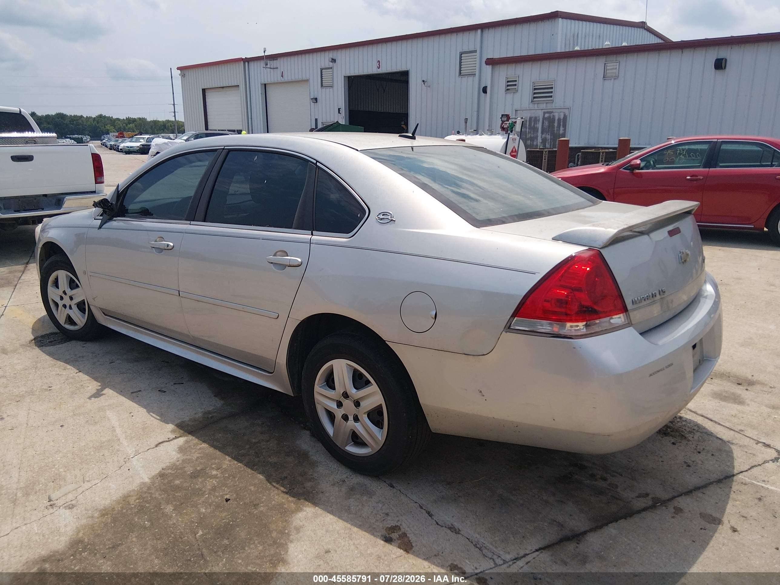 2009 Chevrolet Impala Ls Gray vin: 2G1WB57K891177477