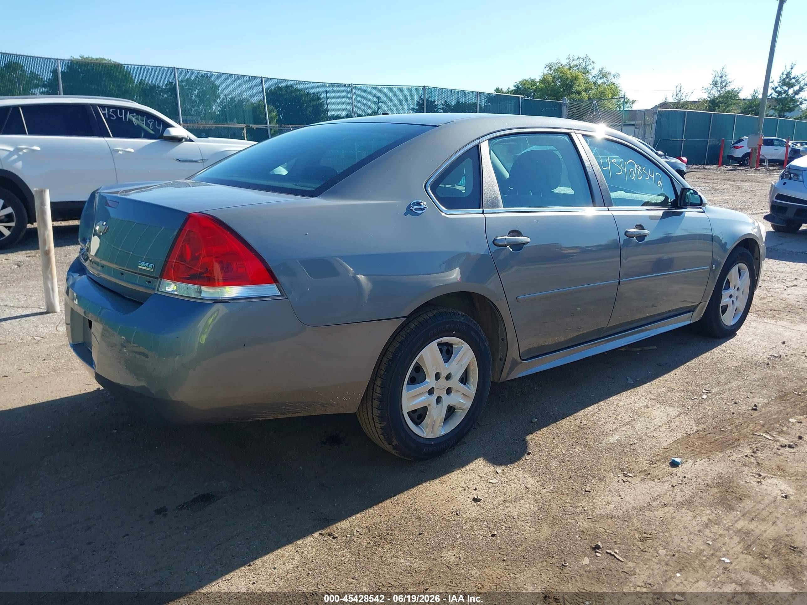 2009 Chevrolet Impala Ls Gray vin: 2G1WB57K891262996