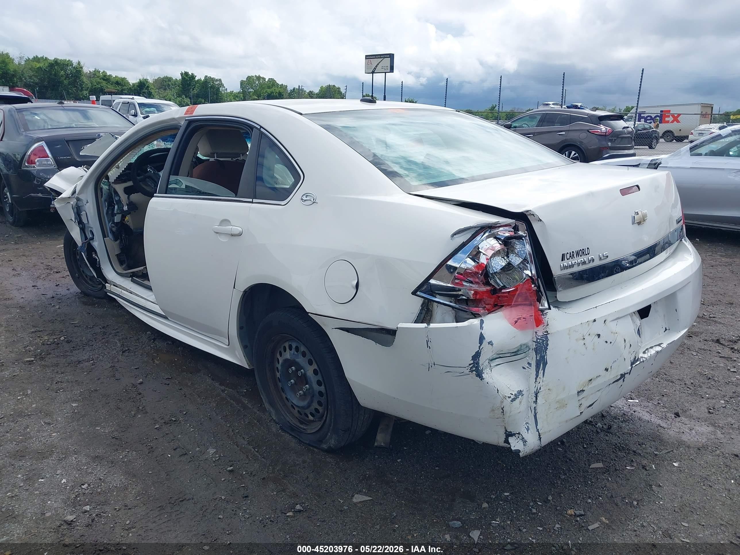 2009 Chevrolet Impala Ls White vin: 2G1WB57K891266773