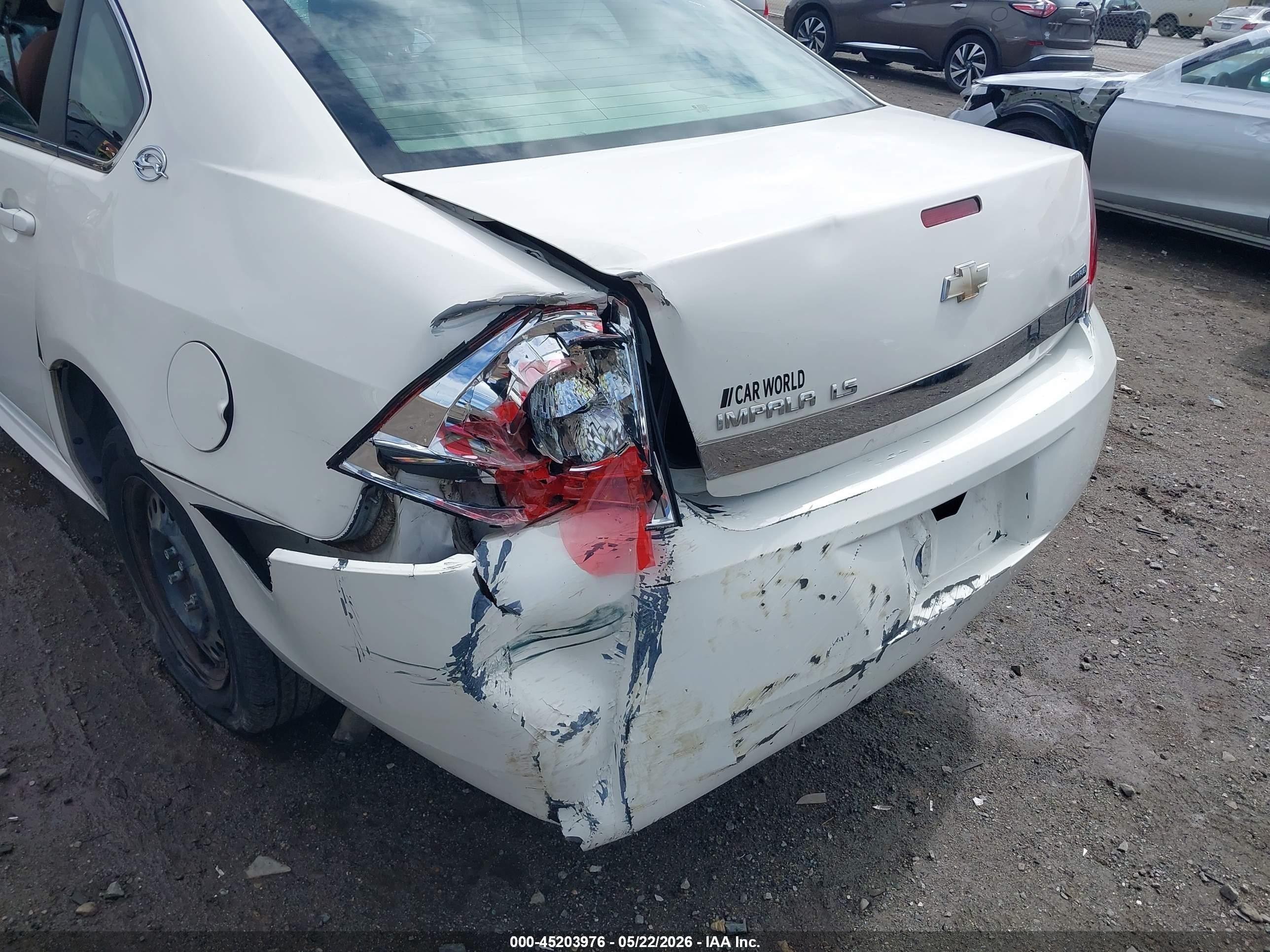2009 Chevrolet Impala Ls White vin: 2G1WB57K891266773