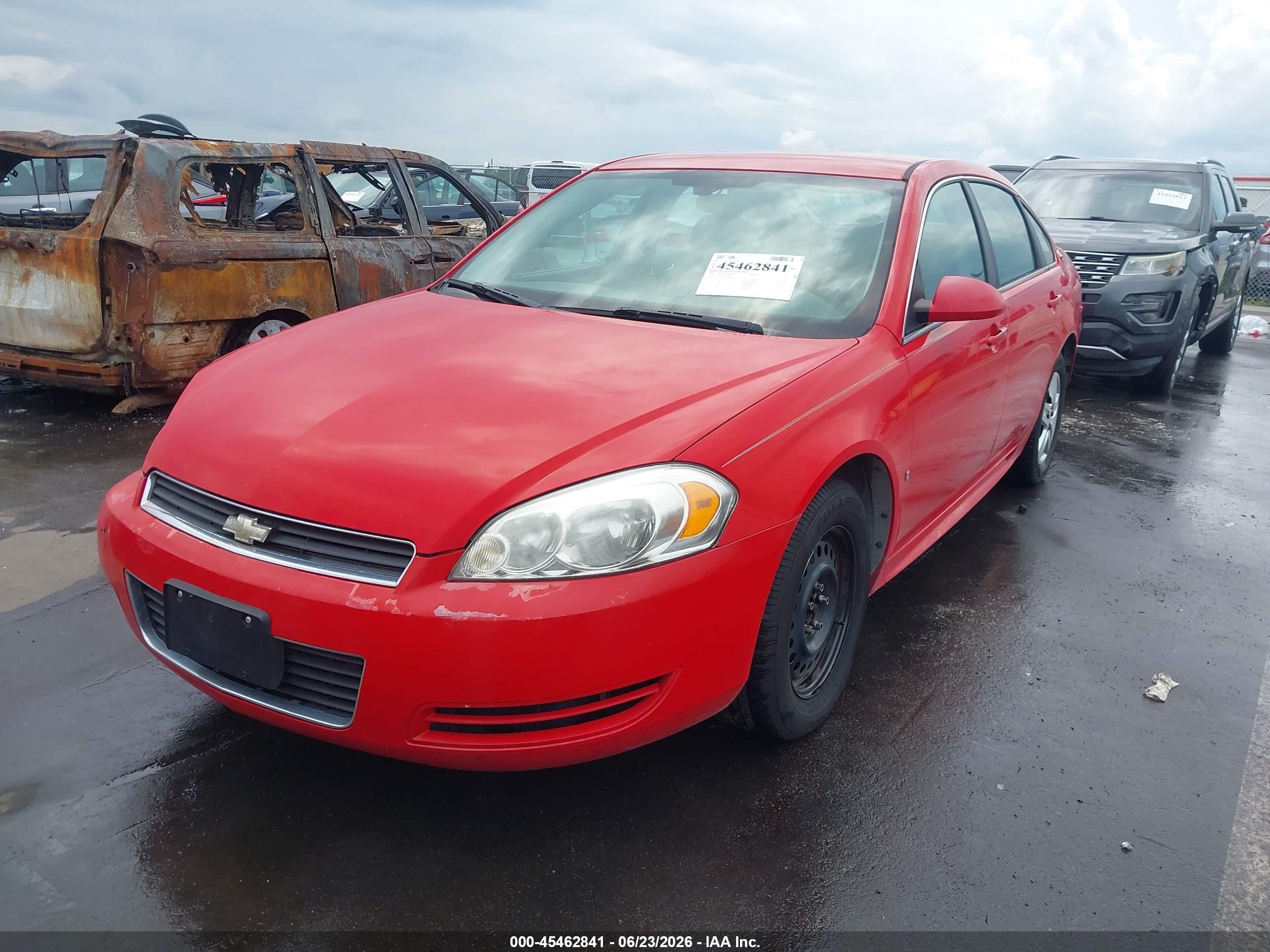 2009 Chevrolet Impala Ls Red vin: 2G1WB57K891286876