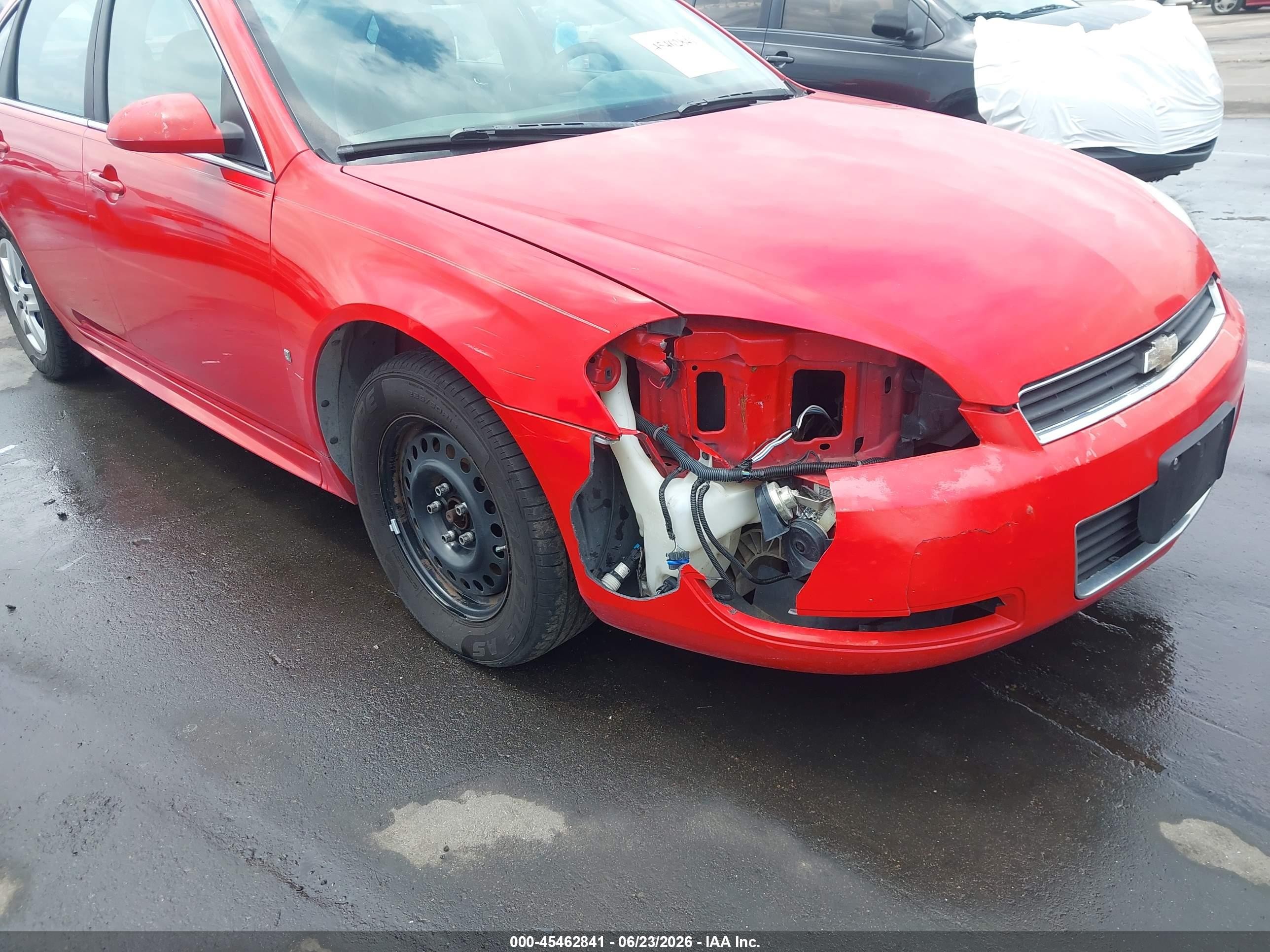 2009 Chevrolet Impala Ls Red vin: 2G1WB57K891286876