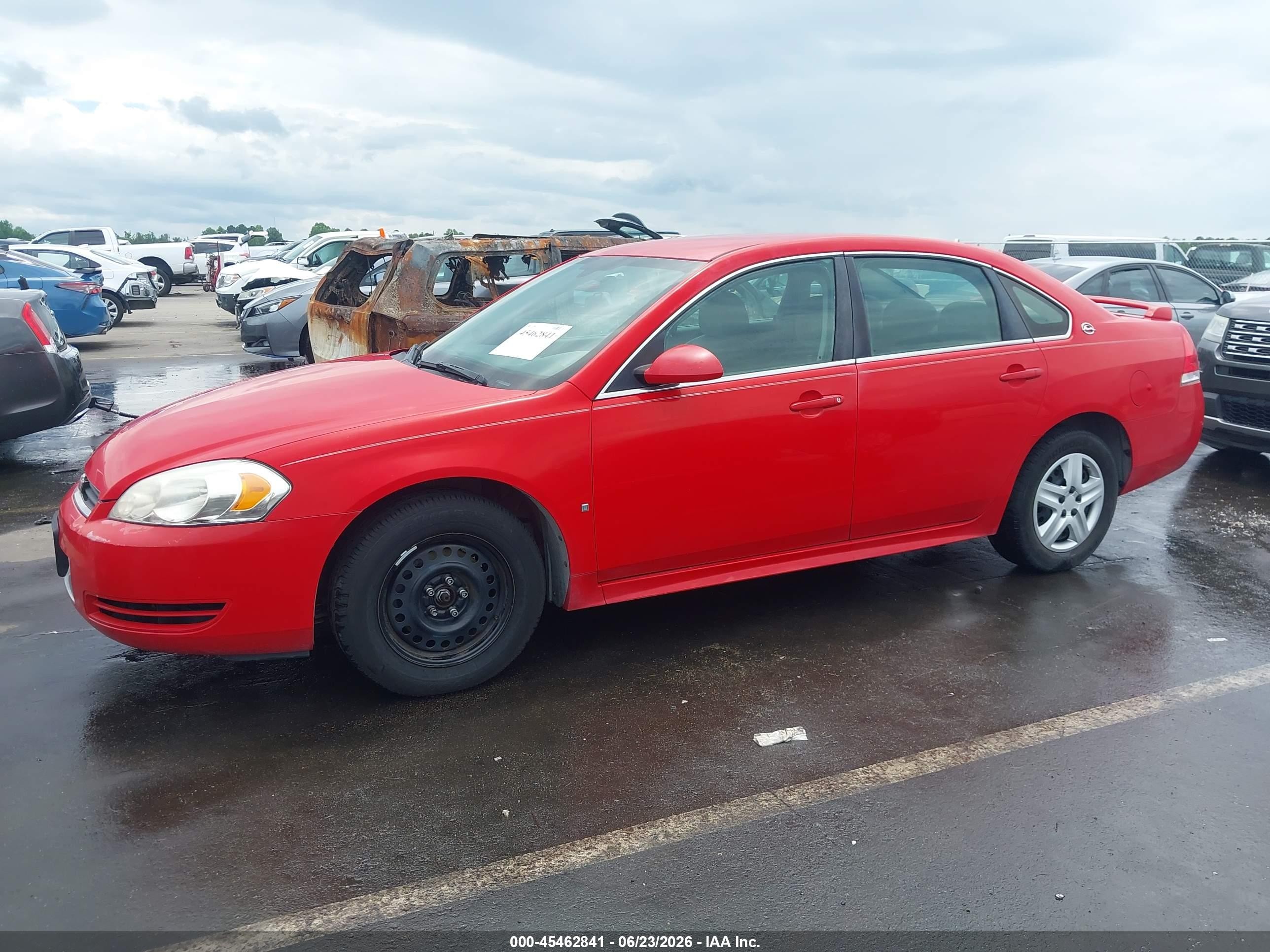 2009 Chevrolet Impala Ls Red vin: 2G1WB57K891286876