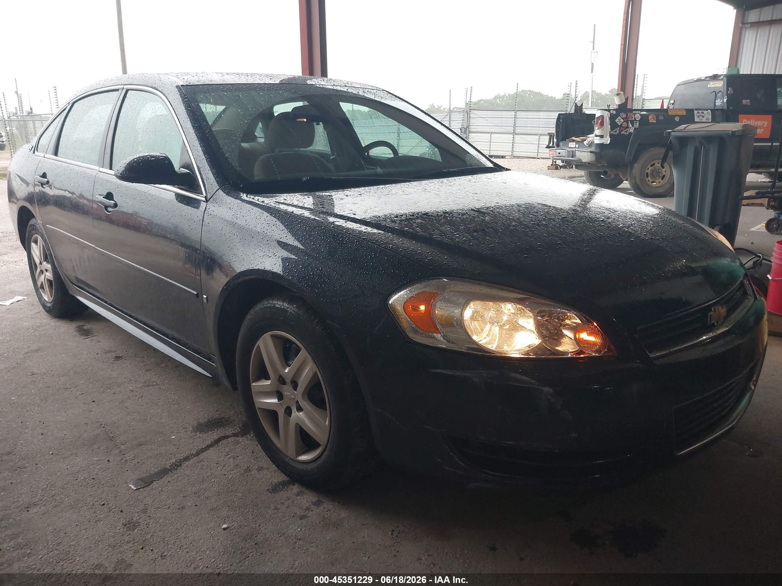 2009 Chevrolet Impala Ls Blue vin: 2G1WB57KX91220751
